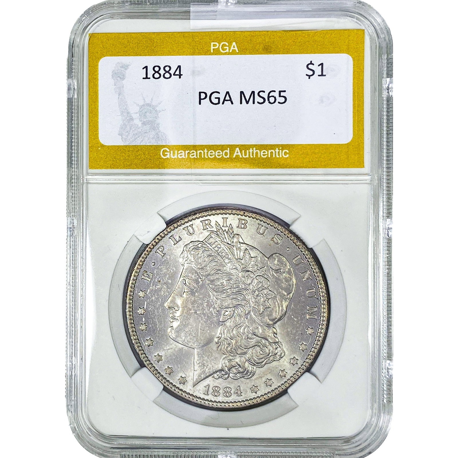 1884 Morgan Silver Dollar PGA MS65: 1884 Morgan Silver Dollar PGA MS65