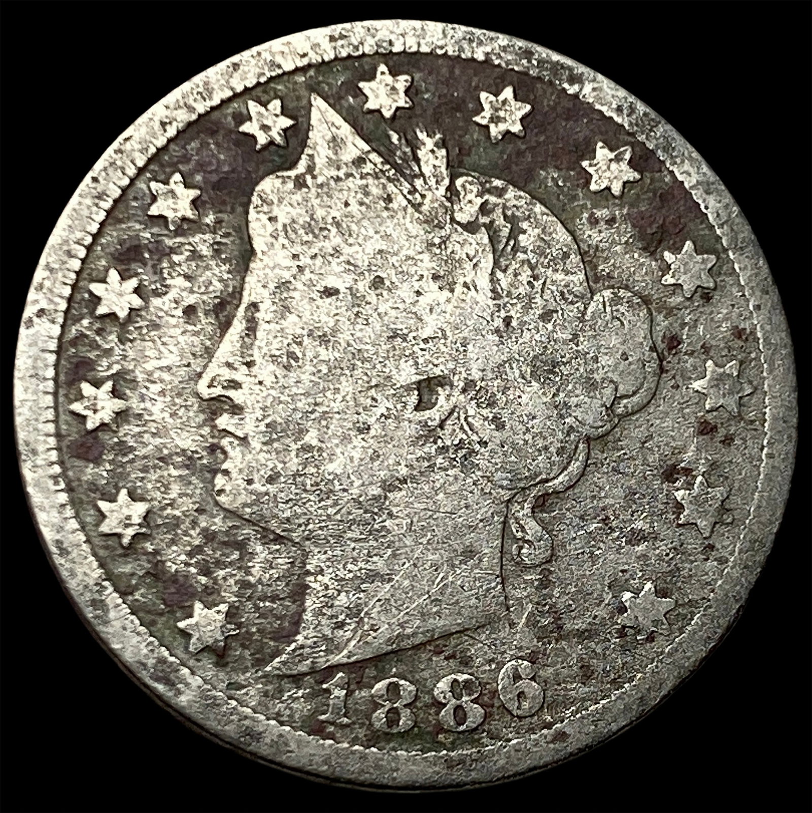 1886 Liberty Head Nickel NICELY CIRCULATED: 1886 Liberty Head Nickel NICELY CIRCULATED