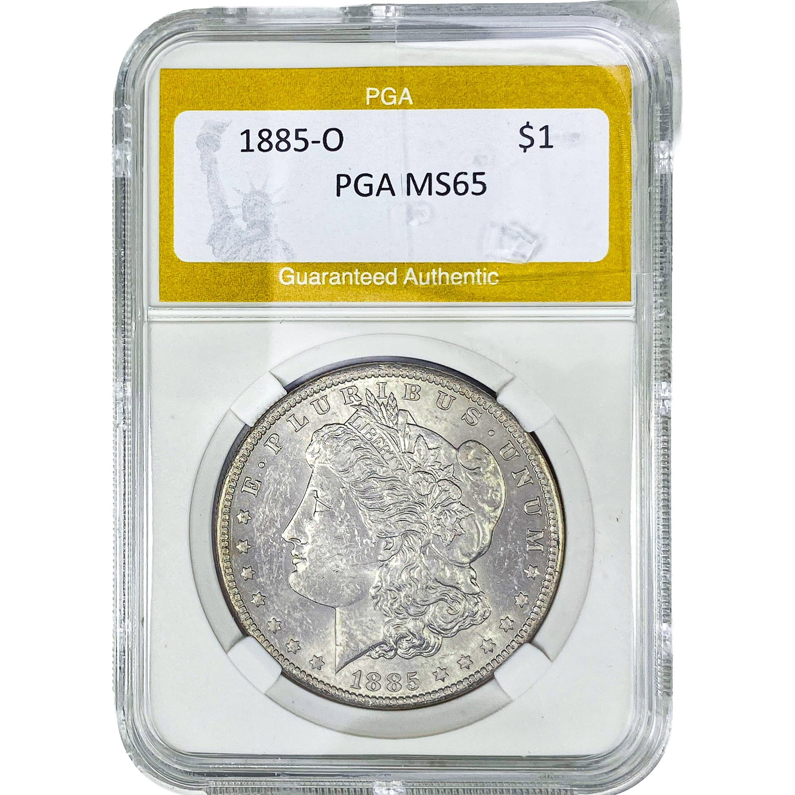 1885-O Morgan Silver Dollar PGA MS65: 1885-O Morgan Silver Dollar PGA MS65