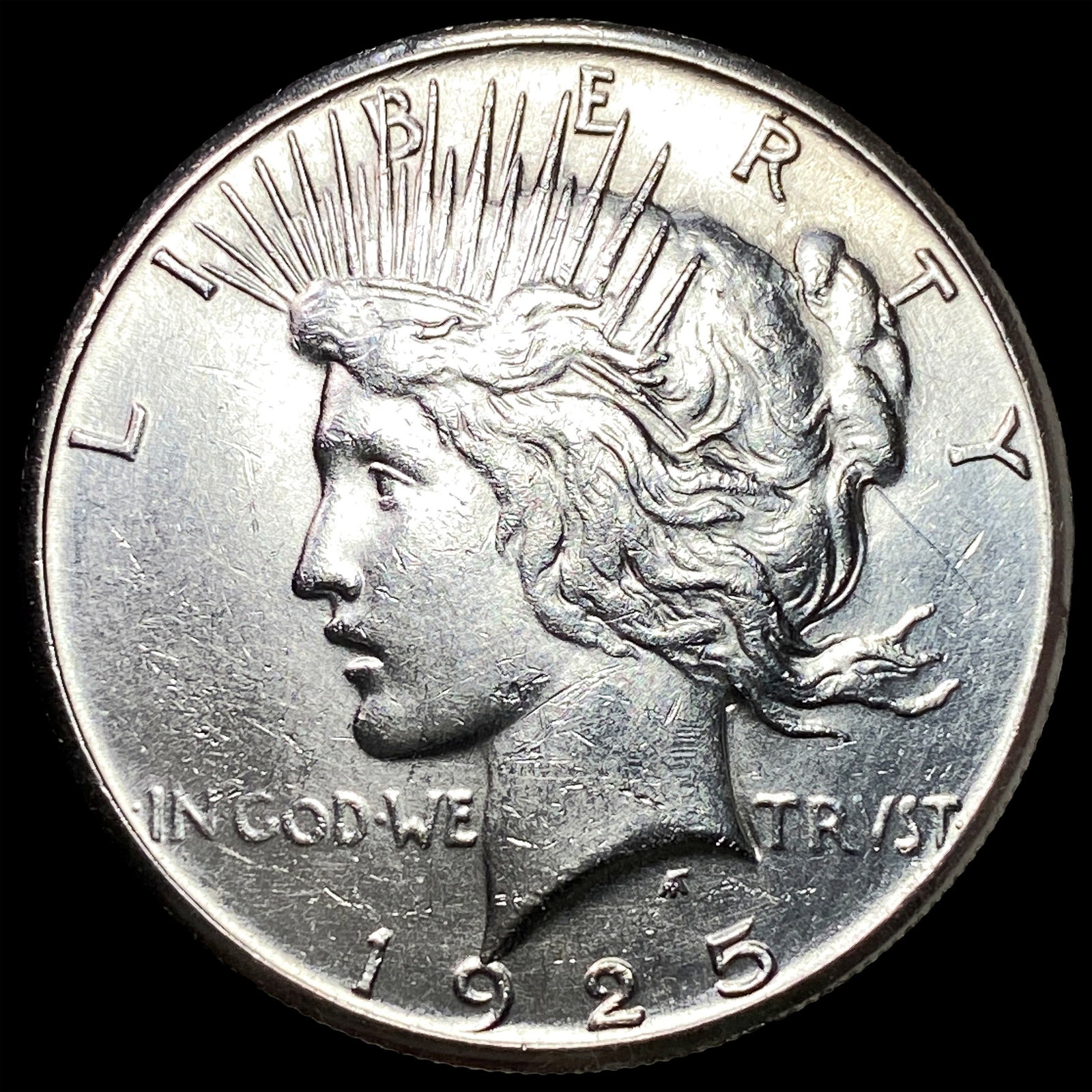 1925-S Silver Peace Dollar CLOSELY UNCIRCULATED: 1925-S Silver Peace Dollar CLOSELY UNCIRCULATED