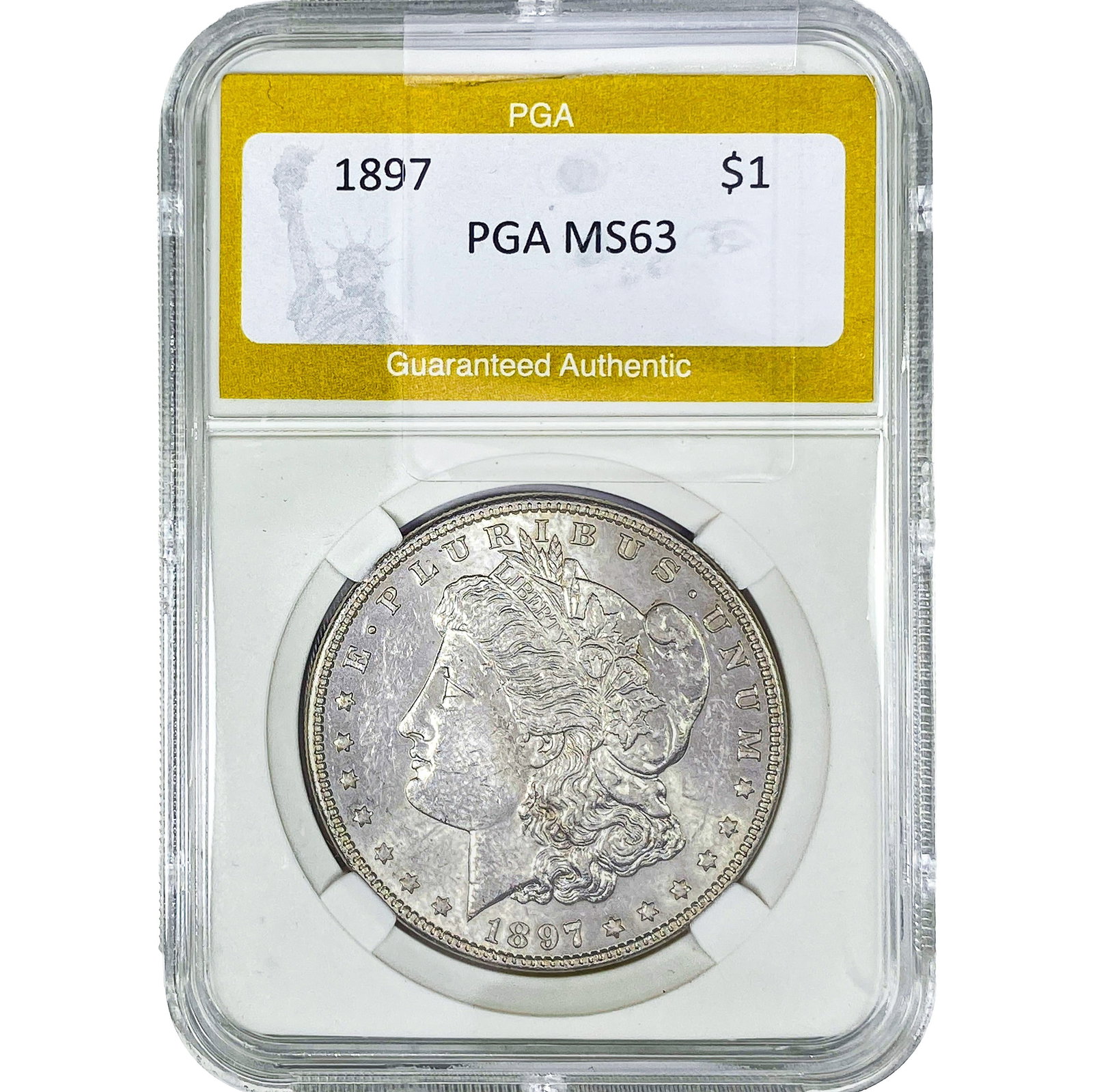 1897 Morgan Silver Dollar PGA MS63: 1897 Morgan Silver Dollar PGA MS63