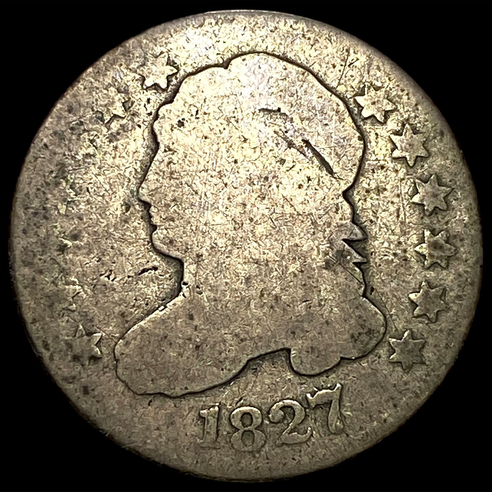 1827 Capped Bust Half Dollar NICELY CIRCULATED: 1827 Capped Bust Half Dollar NICELY CIRCULATED