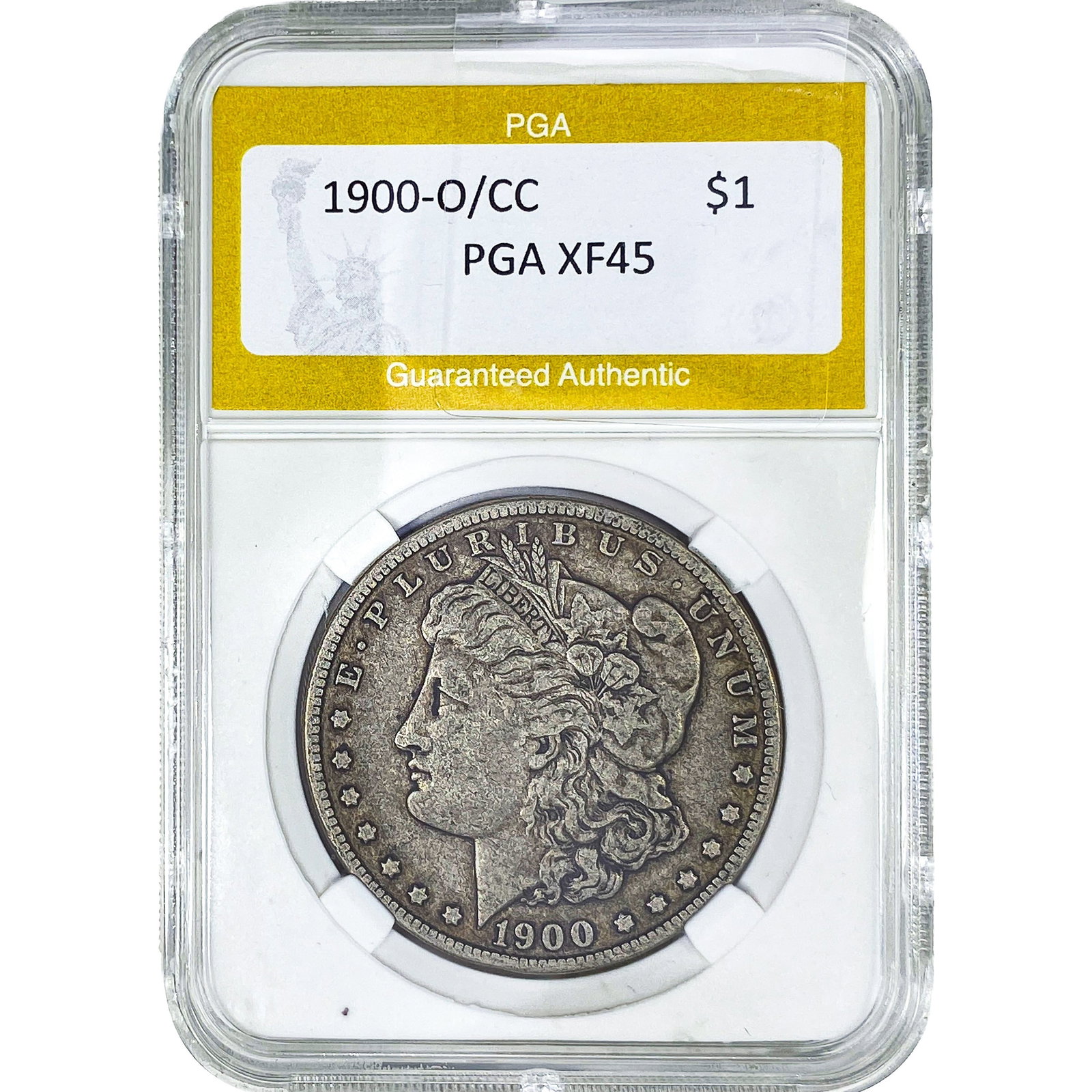 1900-O/CC Morgan Silver Dollar PGA XF45: 1900-O/CC Morgan Silver Dollar PGA XF45