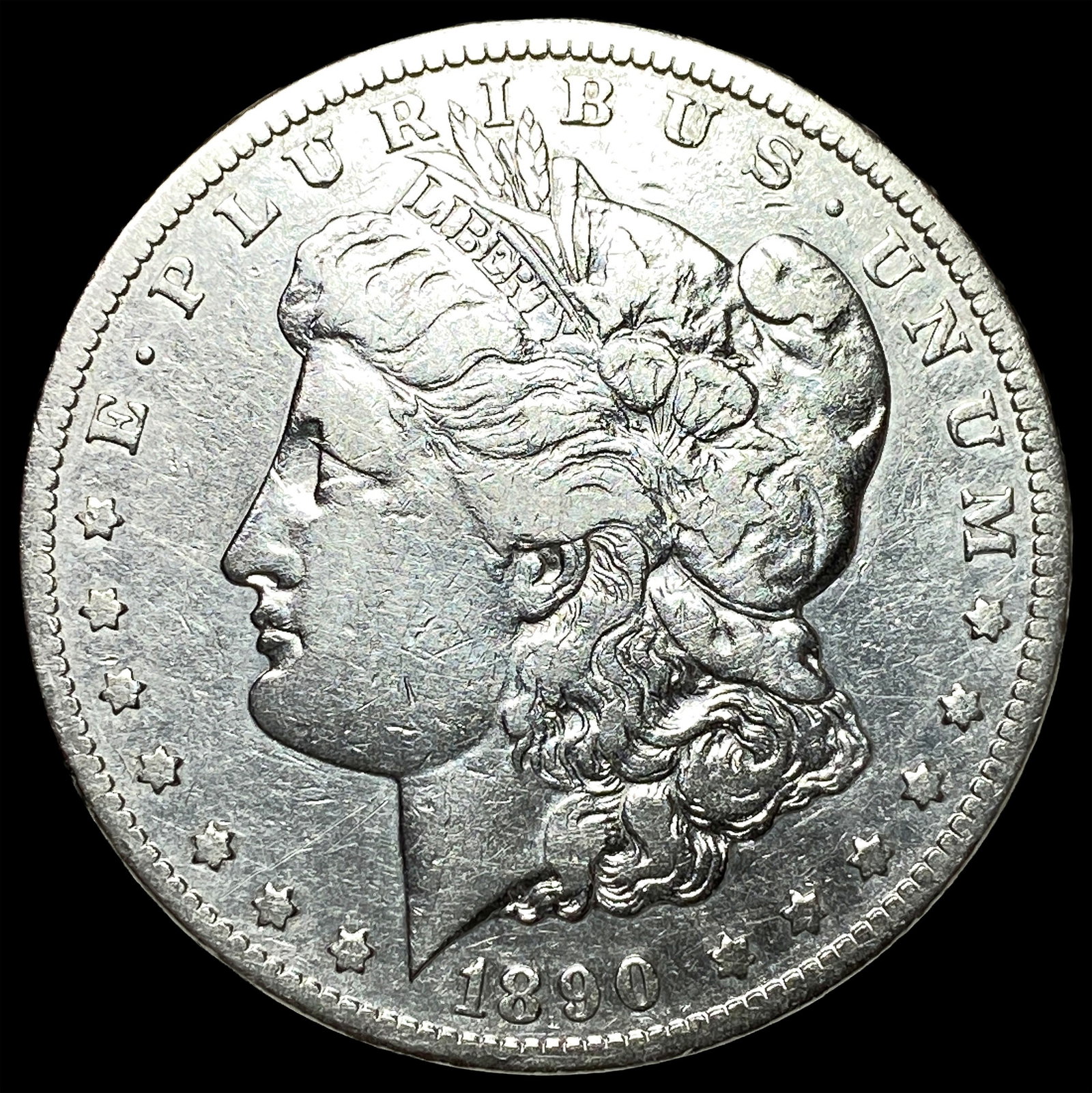 1890-CC Silver Morgan Dollar NEARLY UNCIRCULATED: 1890-CC Silver Morgan Dollar NEARLY UNCIRCULATED