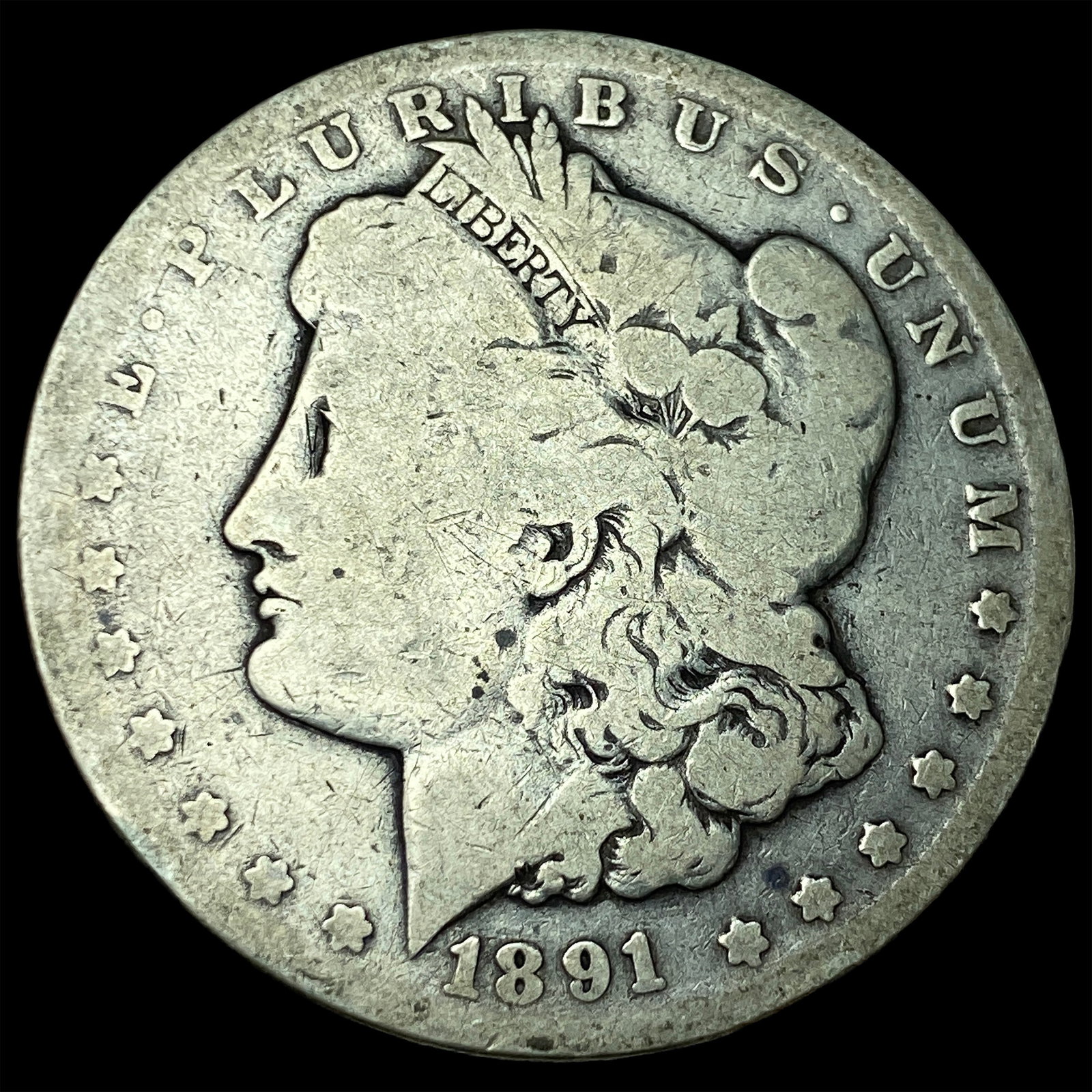 1891-CC Silver Morgan Dollar NICELY CIRCULATED: 1891-CC Silver Morgan Dollar NICELY CIRCULATED
