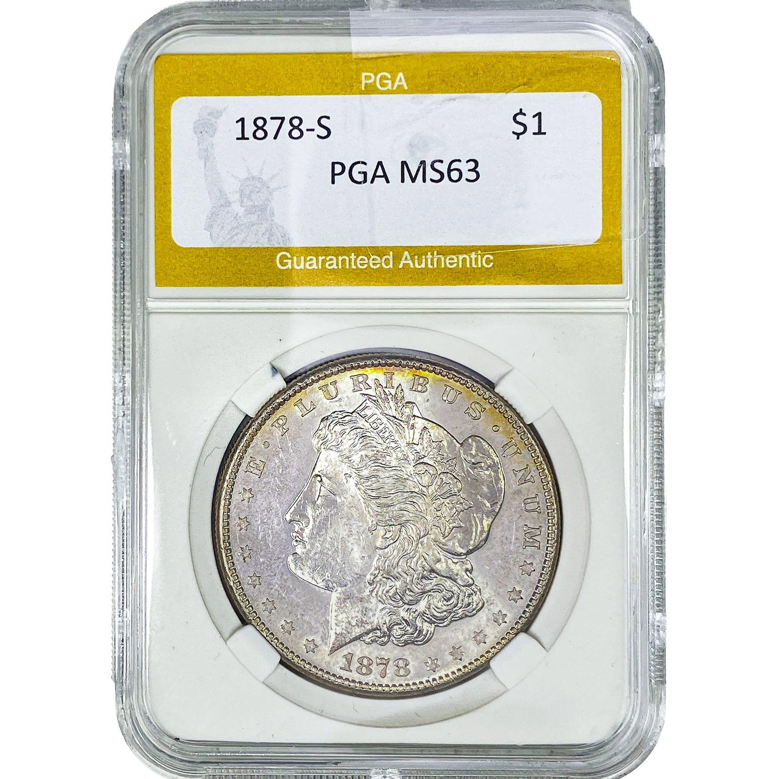 1878-S Morgan Silver Dollar PGA MS63: 1878-S Morgan Silver Dollar PGA MS63