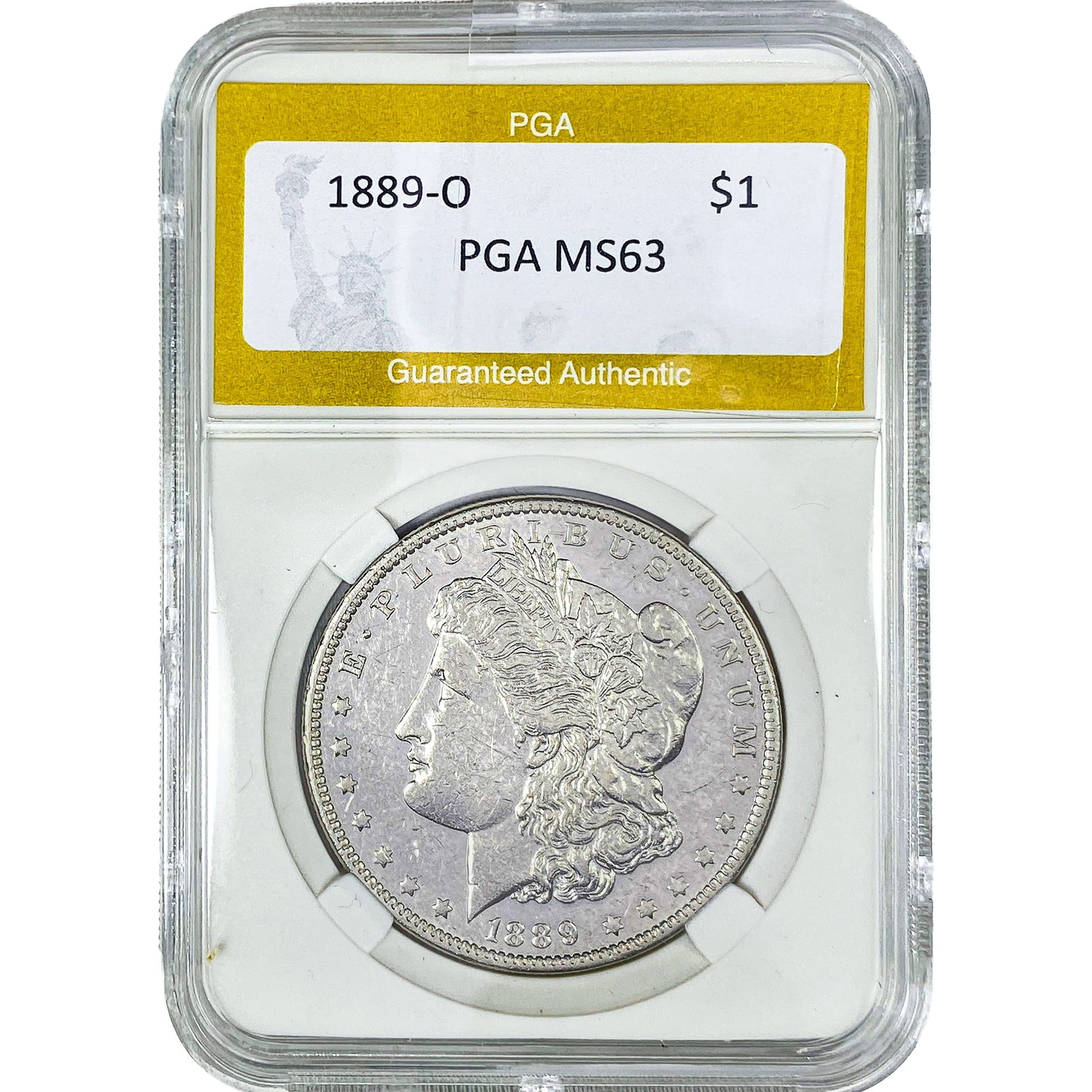 1889-O Morgan Silver Dollar PGA MS63: 1889-O Morgan Silver Dollar PGA MS63