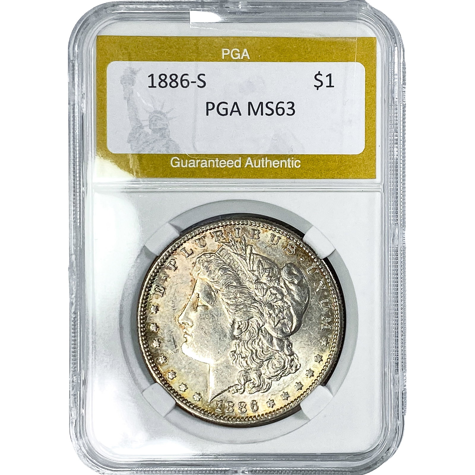 1886-S Morgan Silver Dollar PGA MS63 (1 of 2)