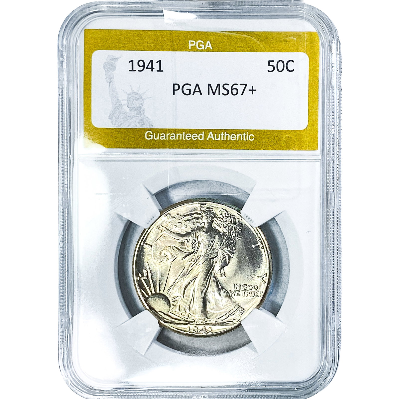 1941 Walking Liberty Half Dollar PGA MS67+: 1941 Walking Liberty Half Dollar PGA MS67+