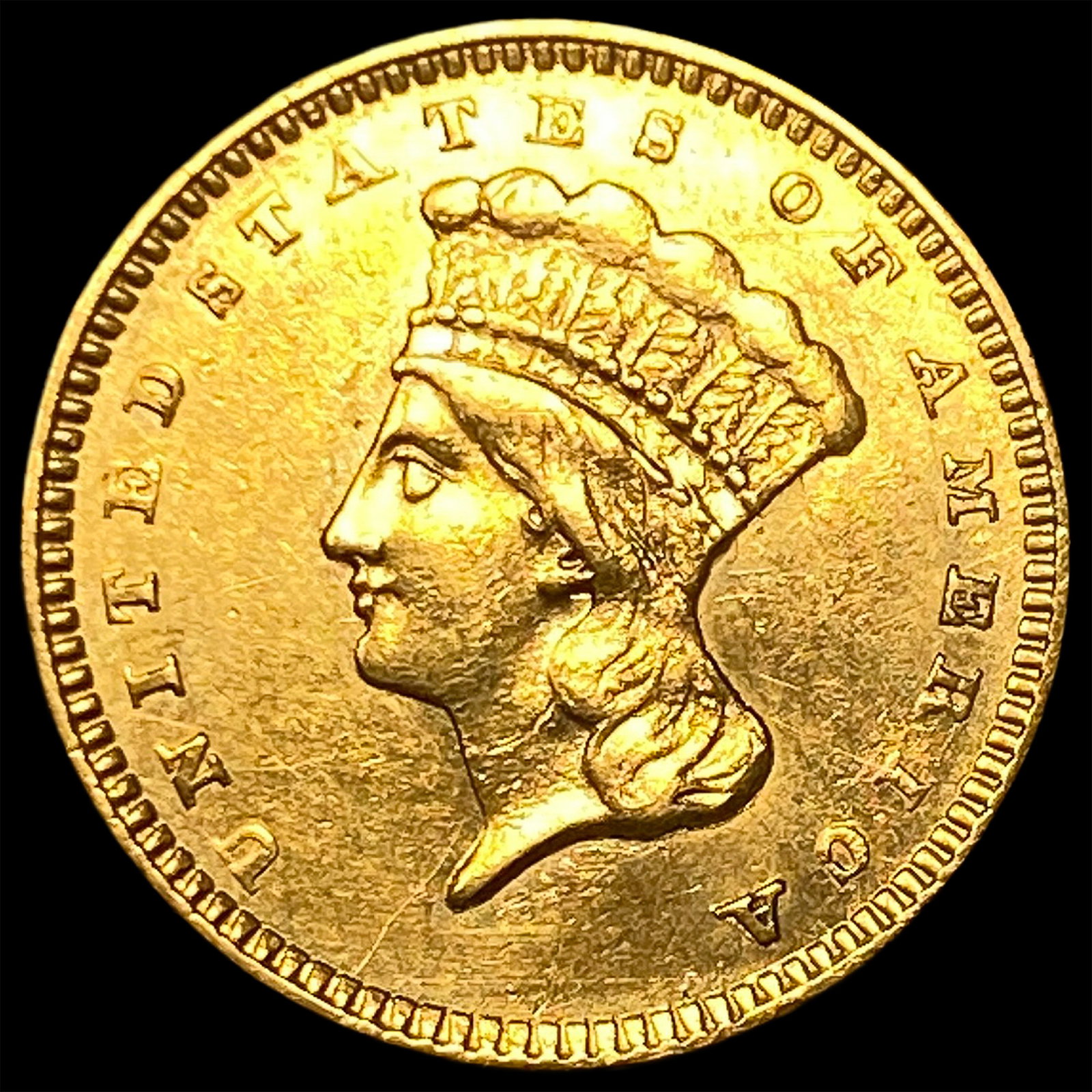 1857 Gold $1 Indian Princess Type 3 UNCIRCULATED (1 of 2)
