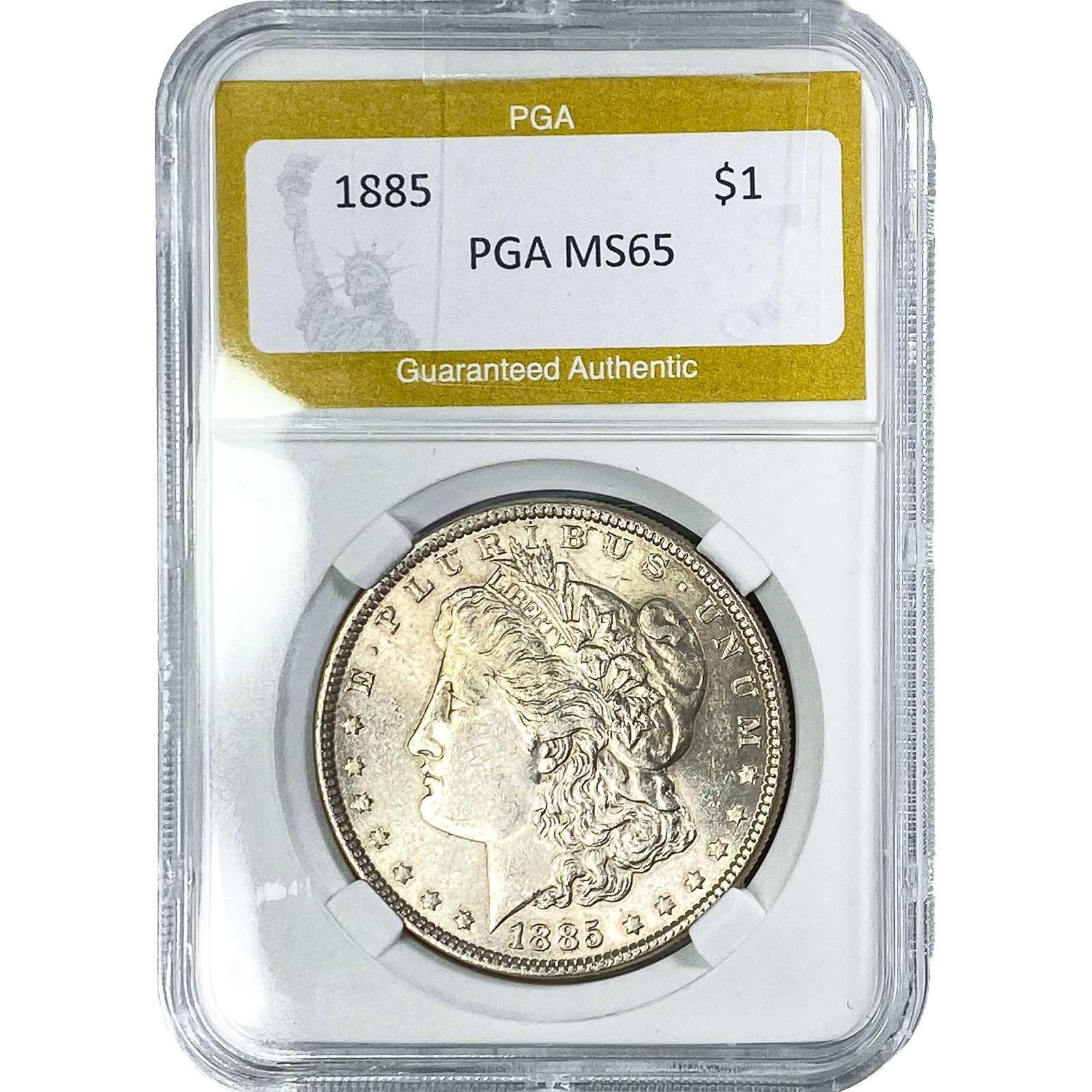 1885 Morgan Silver Dollar PGA MS65: 1885 Morgan Silver Dollar PGA MS65