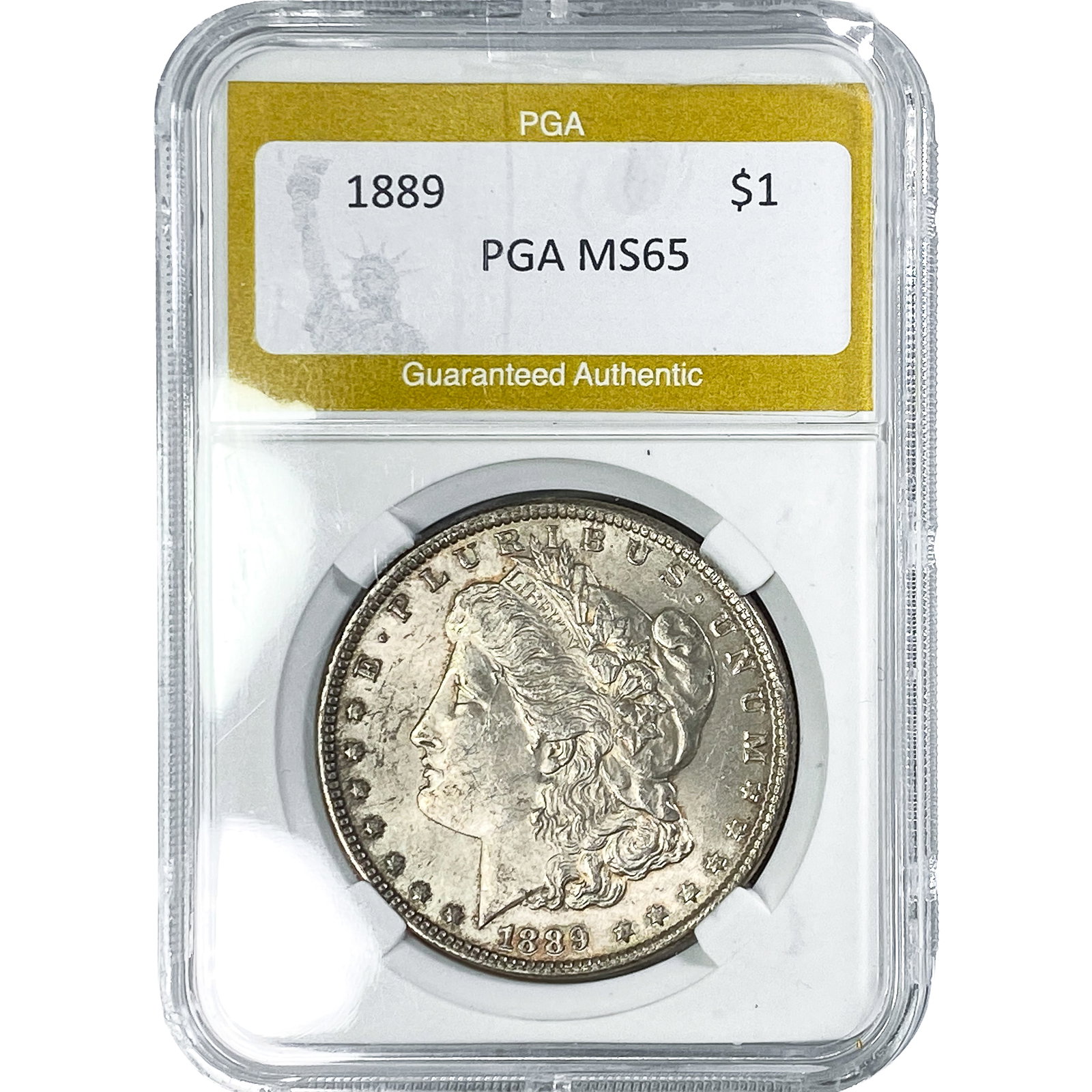 1889 Morgan Silver Dollar PGA MS65: 1889 Morgan Silver Dollar PGA MS65
