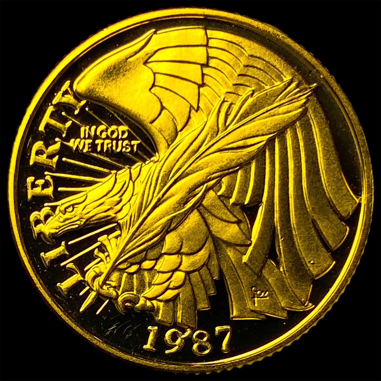 1987-W .2419oz Gold $5 Const. Commemorative GEM PROOF: 1987-W .2419oz Gold $5 Const. Commemorative GEM PROOF