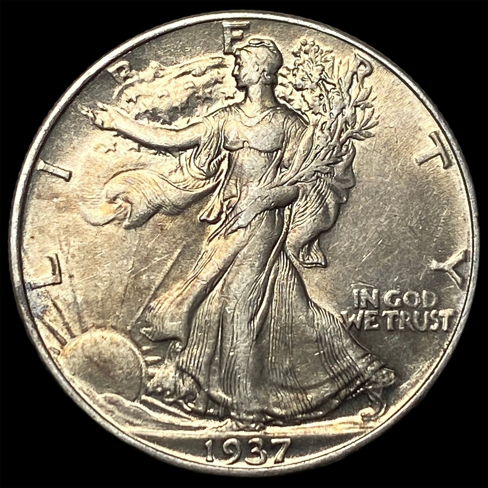 1937 Silver Walking Liberty Half Dollar CHOICE AU (1 of 2)