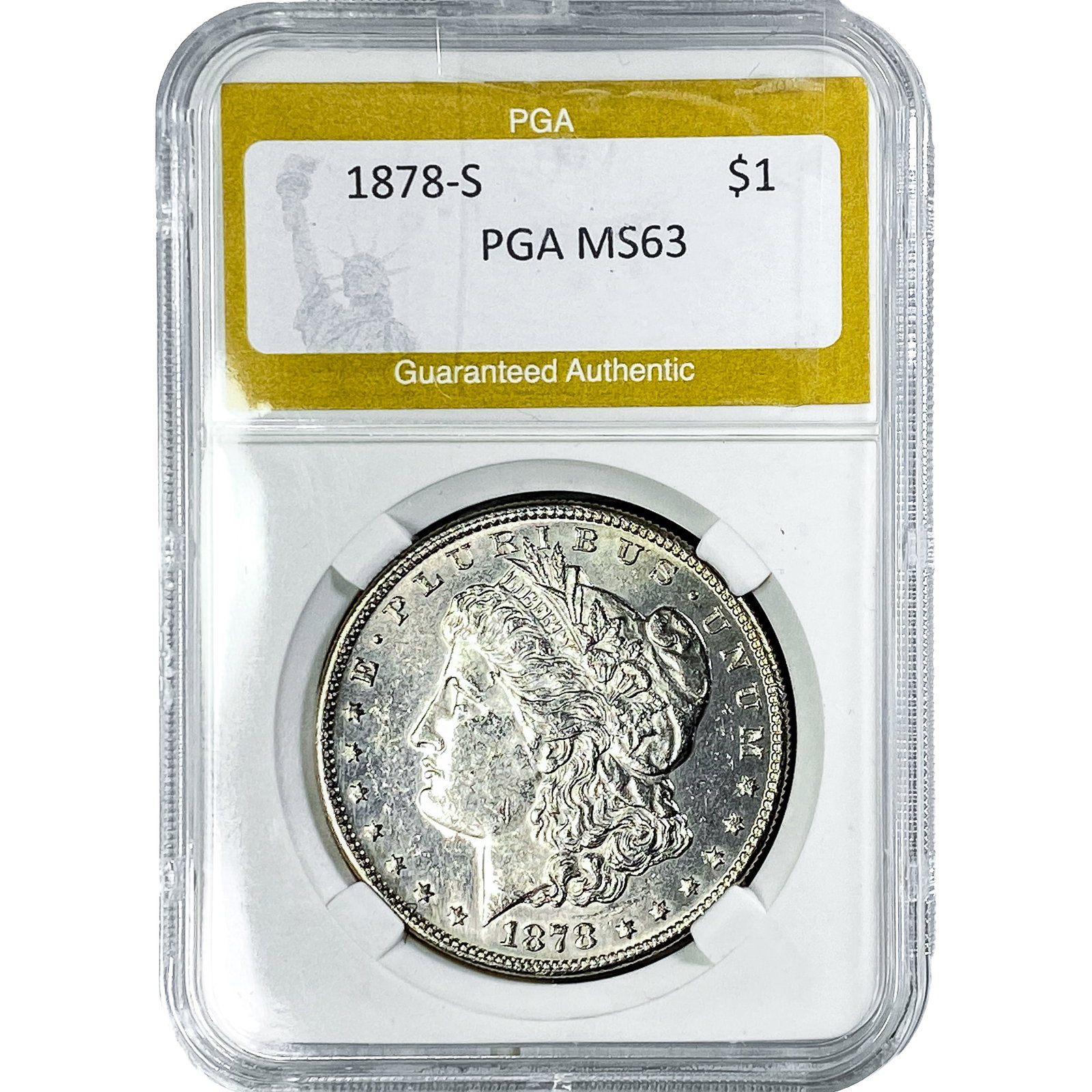 1878-S Morgan Silver Dollar PGA MS63 (1 of 2)