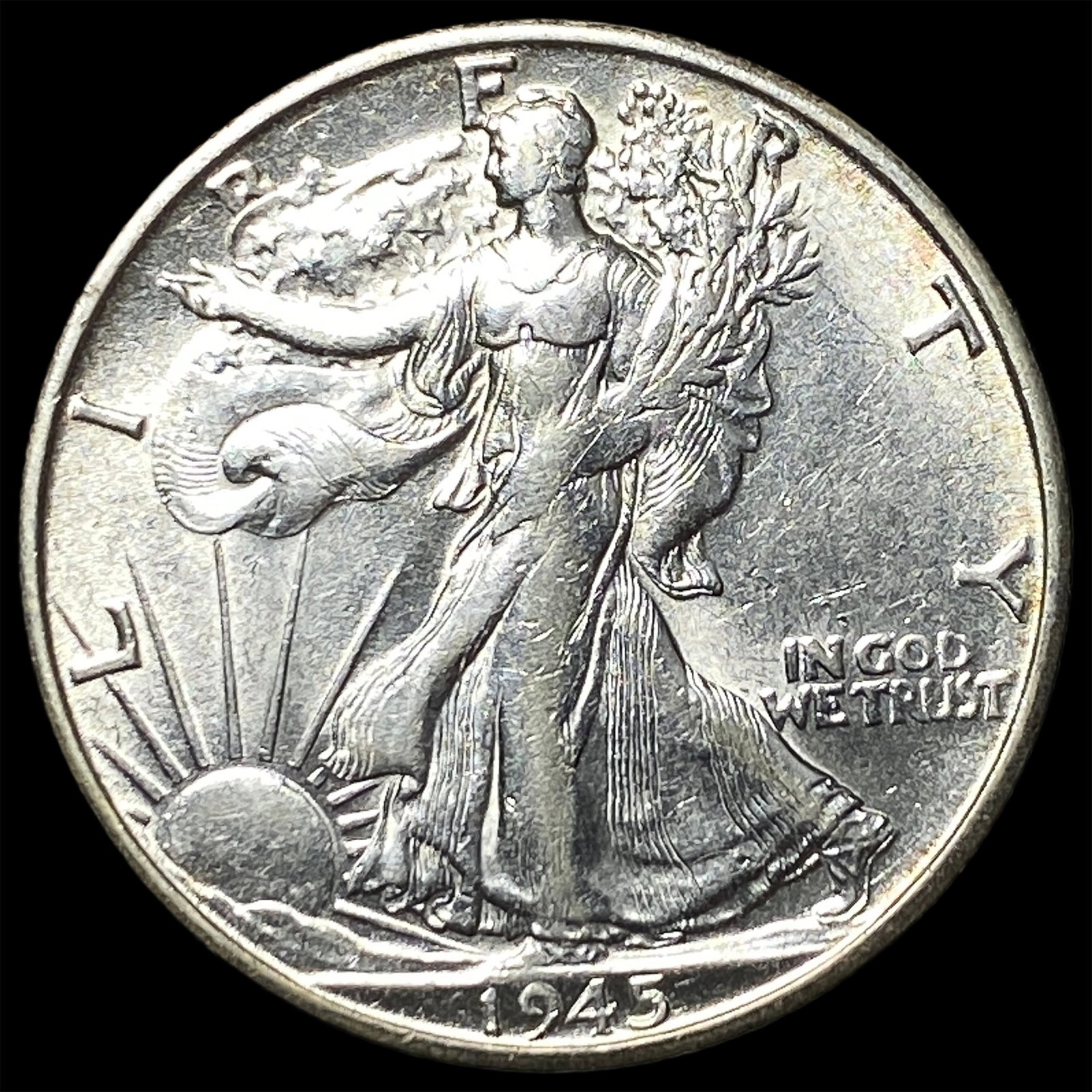 1945-S Walking Liberty Half Dollar CHOICE BU: 1945-S Walking Liberty Half Dollar CHOICE BU