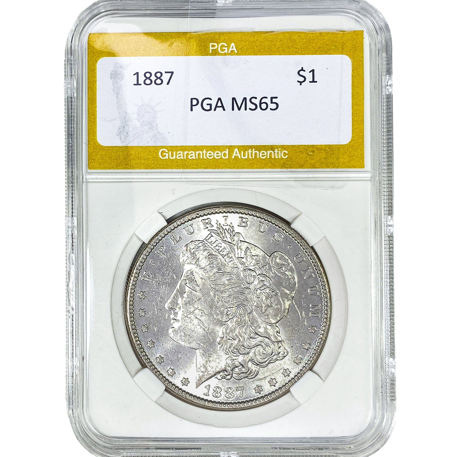 1887 Morgan Silver Dollar PGA MS65: 1887 Morgan Silver Dollar PGA MS65