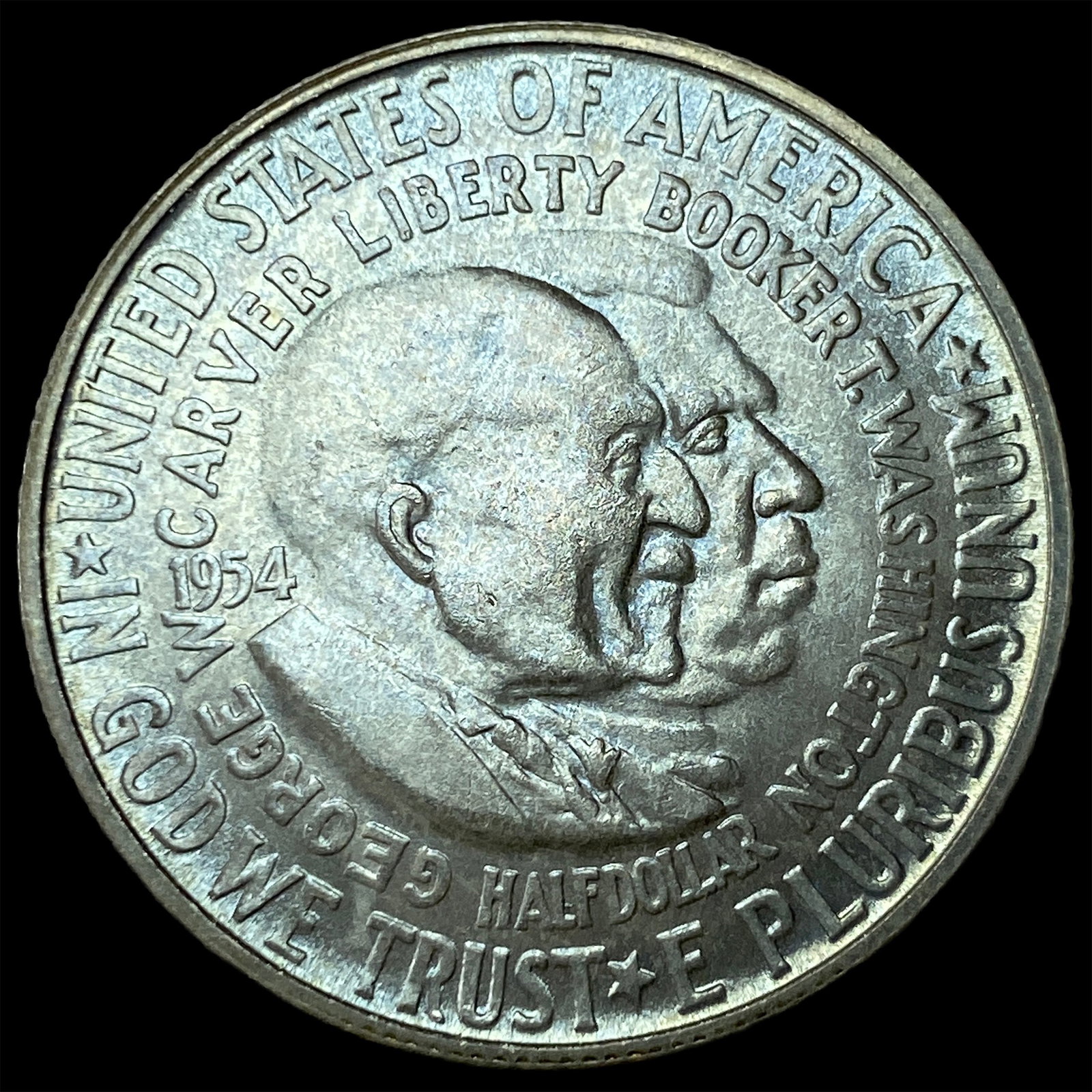 1954-S Silver Washington-Carver Half Dollar UNCIRCULATED (1 of 2)