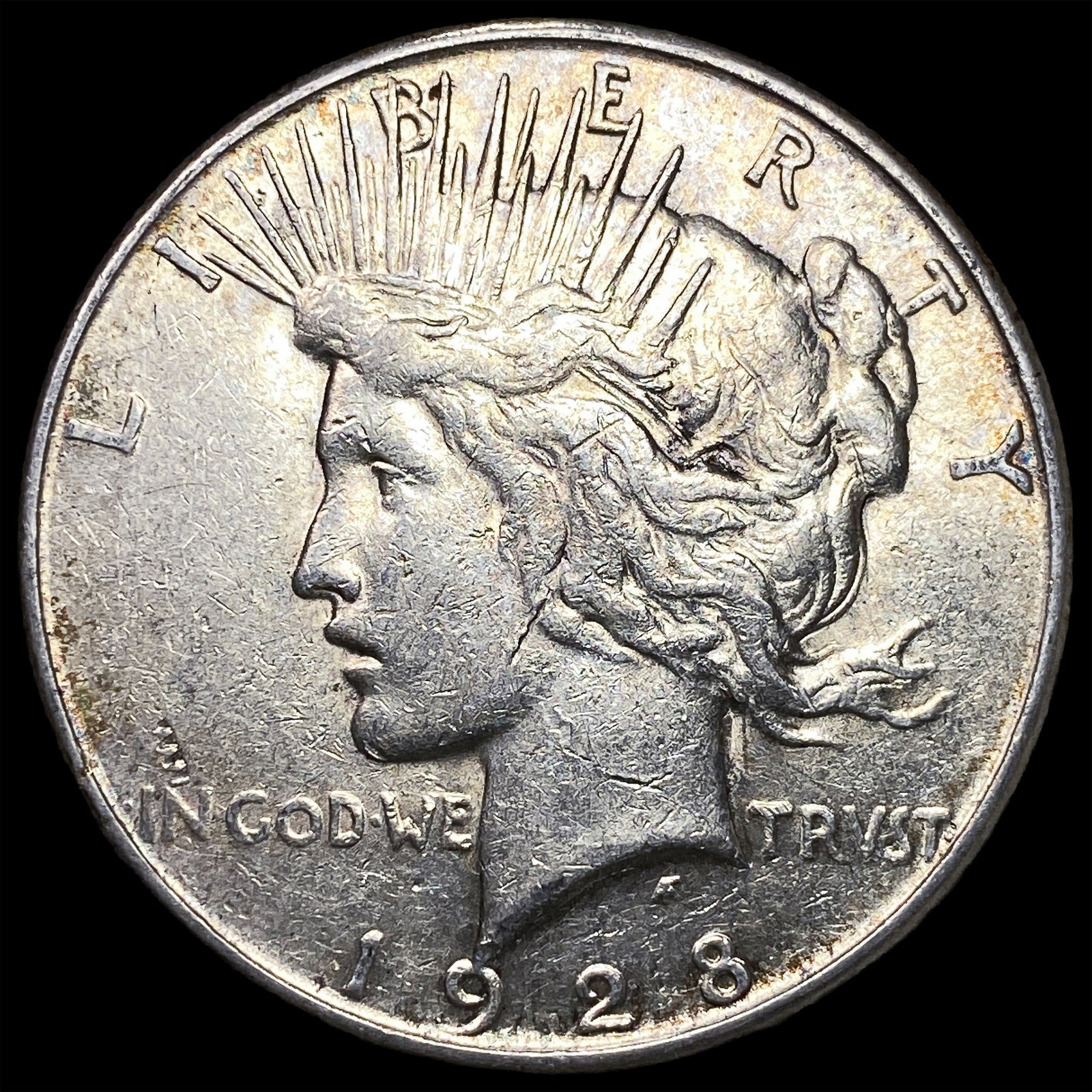 1928-S Silver Peace Dollar NEARLY UNCIRCULATED (1 of 2)