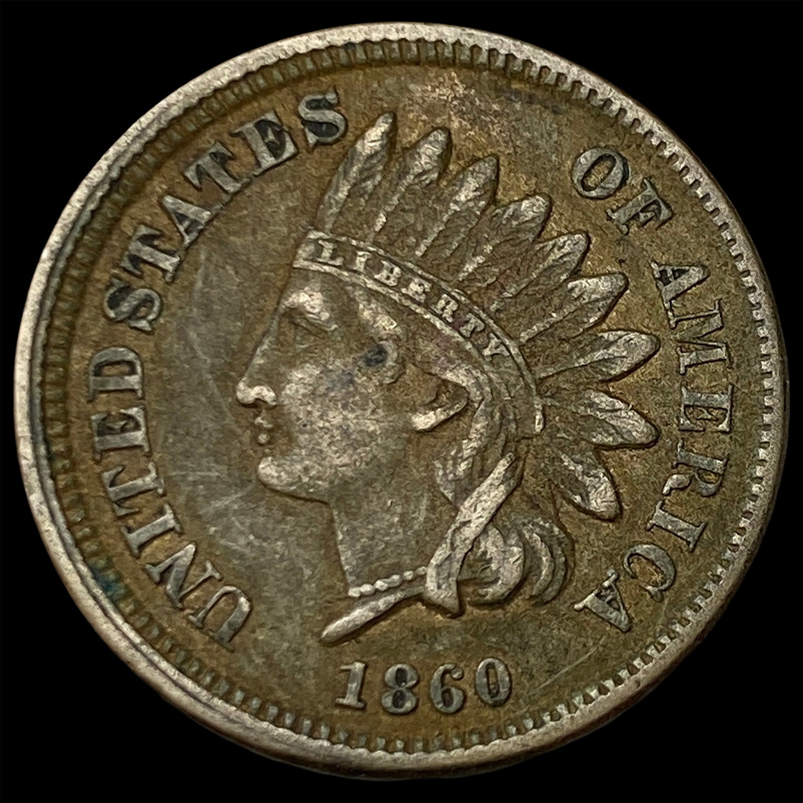 1860 Indian Head Cent NEARLY UNCIRCULATED: 1860 Indian Head Cent NEARLY UNCIRCULATED