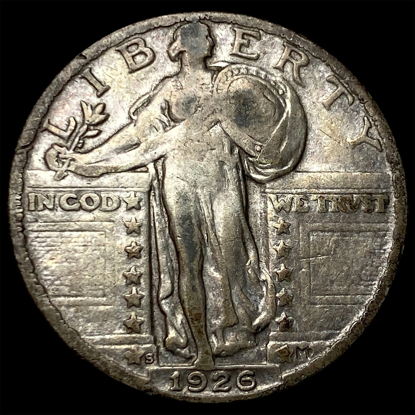 1926-S Silver Standing Liberty Quarter NEARLY UNCIRCULATED (1 of 2)