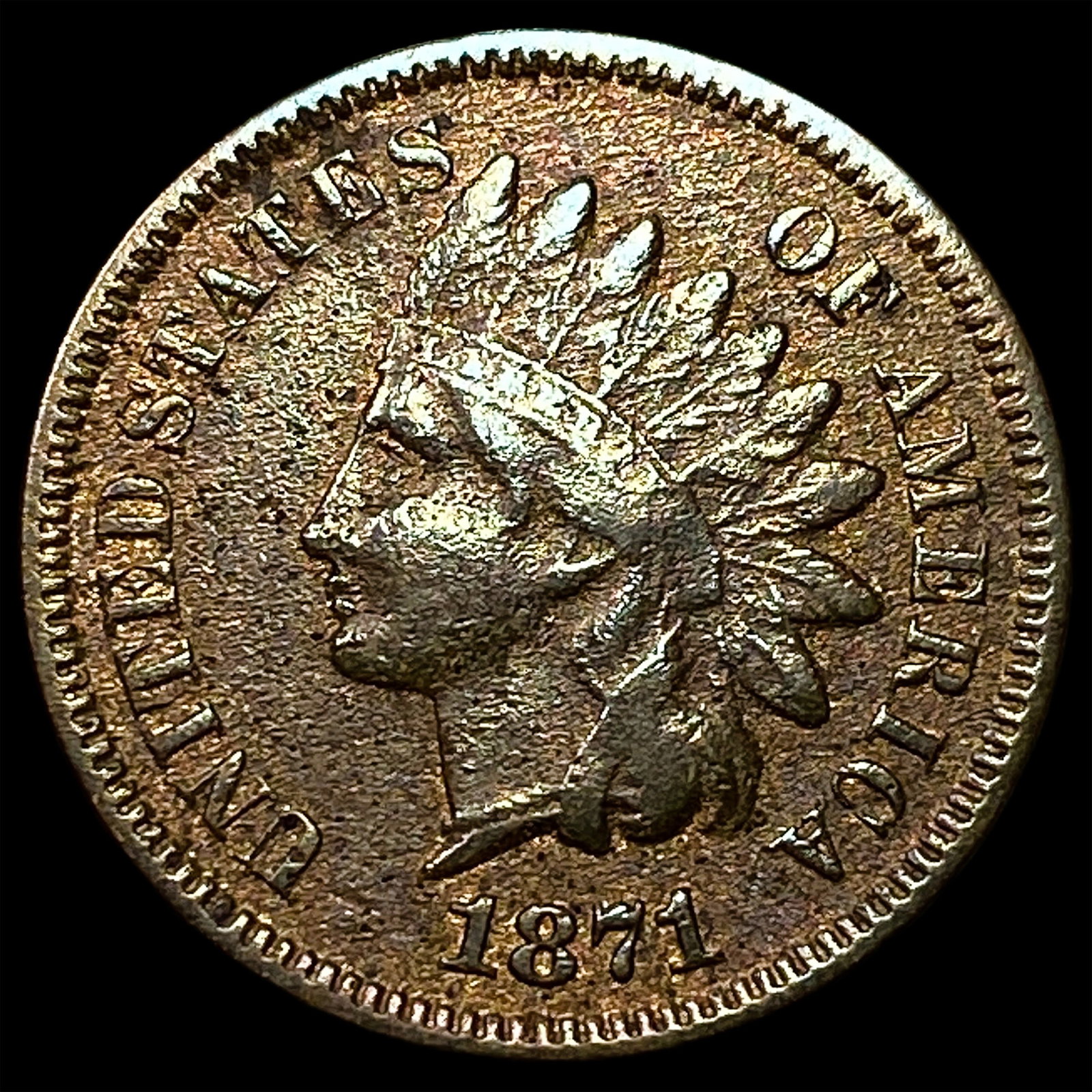 1871 Indian Head Cent LIGHTLY CIRCULATED (1 of 2)