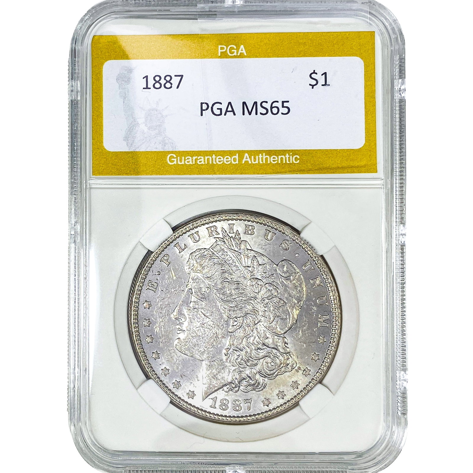 1887 Morgan Silver Dollar PGA MS65: 1887 Morgan Silver Dollar PGA MS65