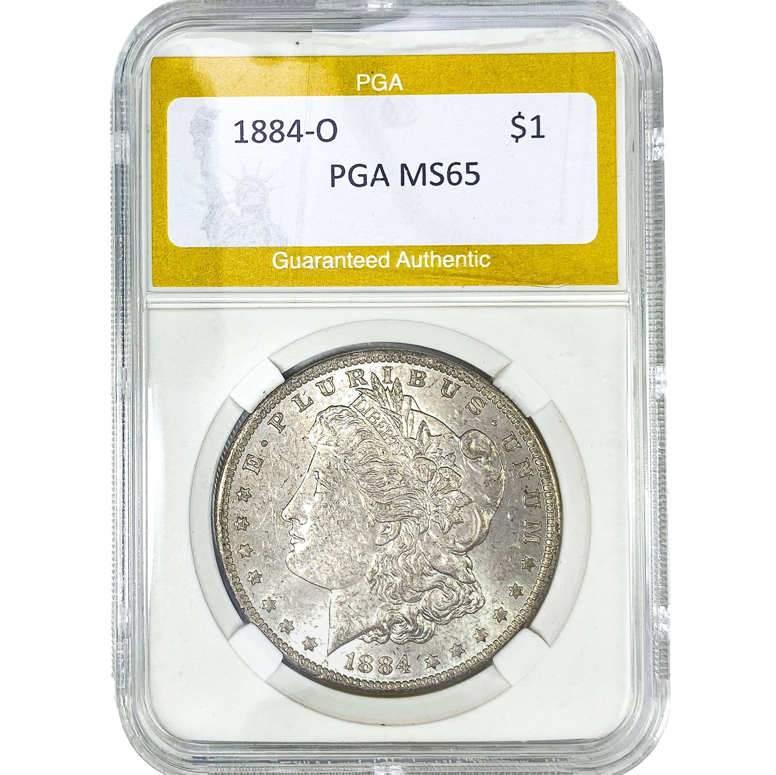 1884-O Morgan Silver Dollar PGA MS65: 1884-O Morgan Silver Dollar PGA MS65
