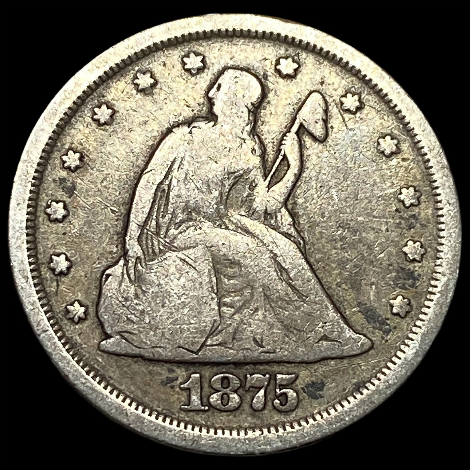 1875-S Silver Twenty Cent Piece LIGHTLY CIRCULATED (1 of 2)
