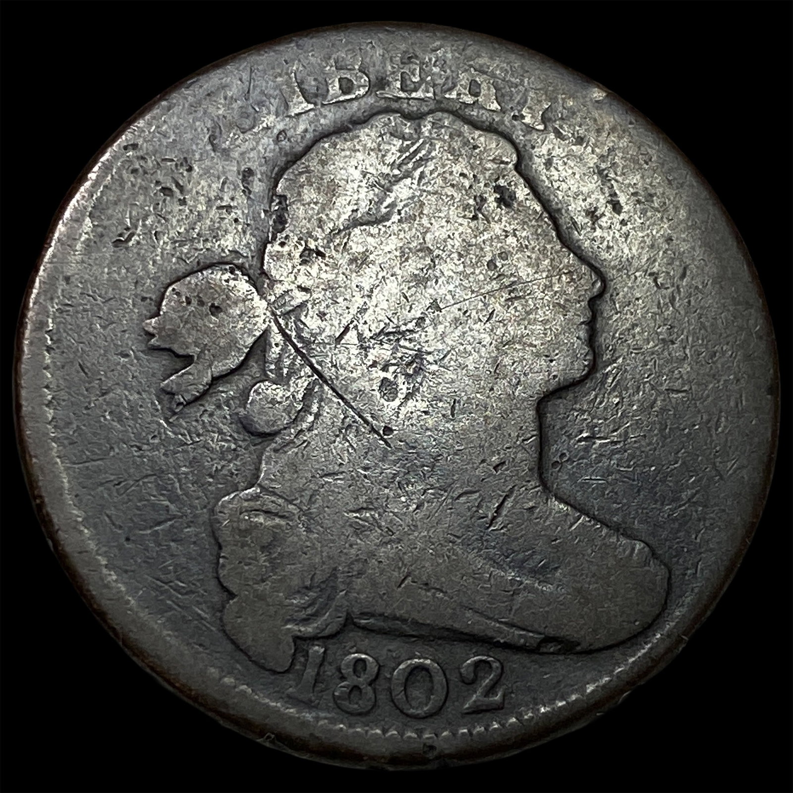 1802 Draped Bust Large Cent NICELY CIRCULATED (1 of 2)