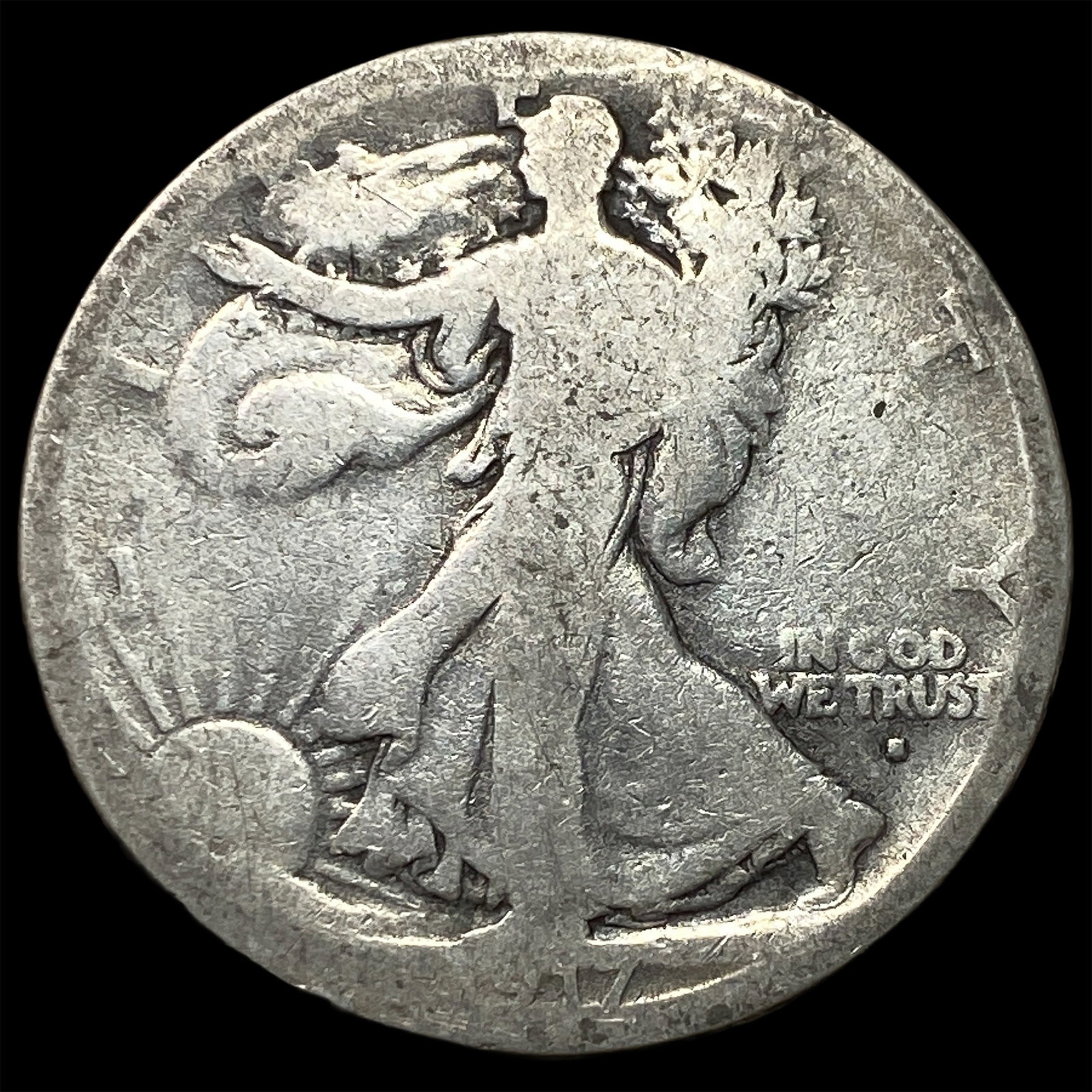 1917-S Walking Liberty Half Dollar LIGHTLY CIRCULATED (1 of 2)
