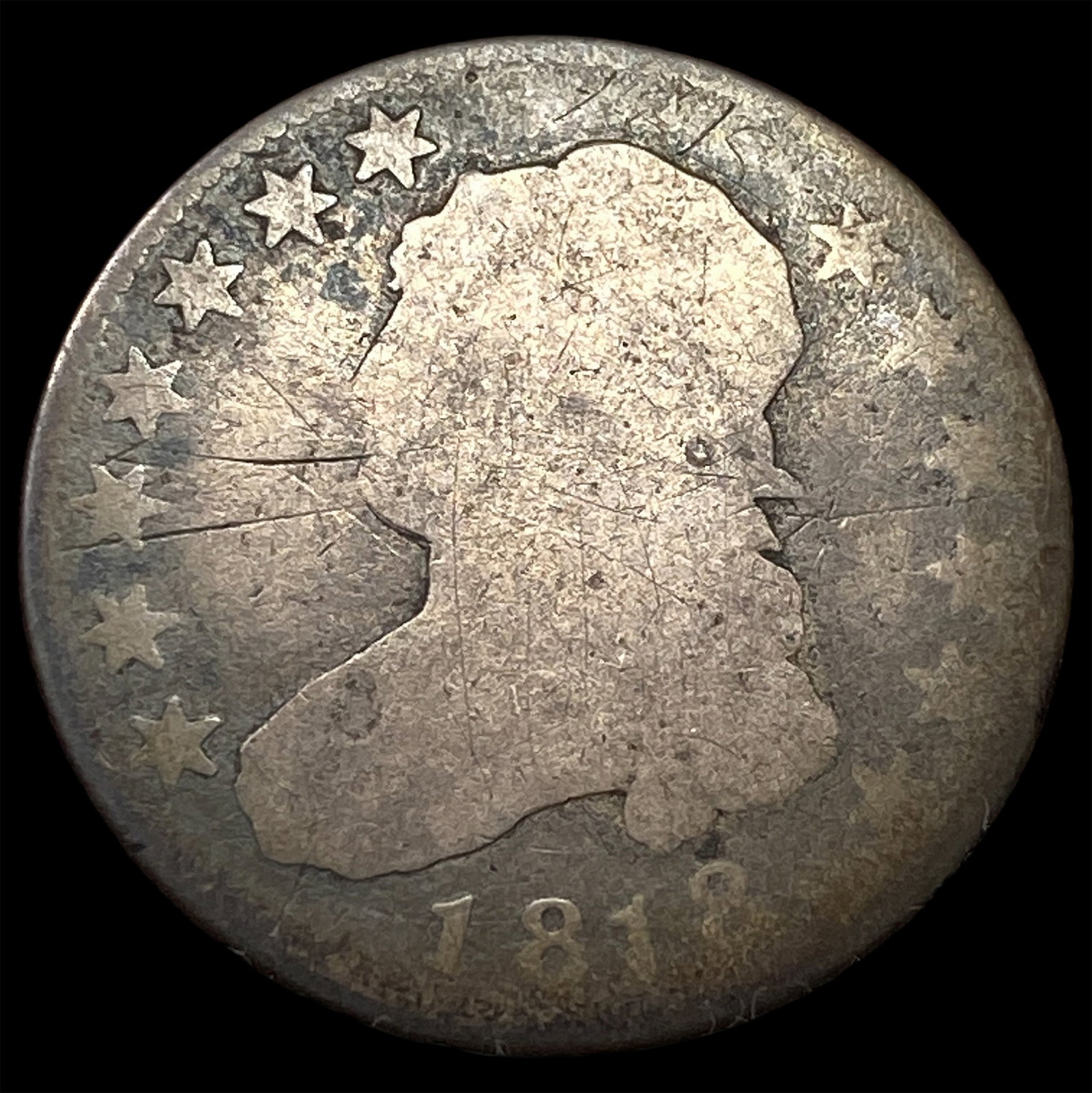1818 Capped Bust Silver Quarter LIGHTLY CIRCULATED: 1818 Capped Bust Silver Quarter LIGHTLY CIRCULATED