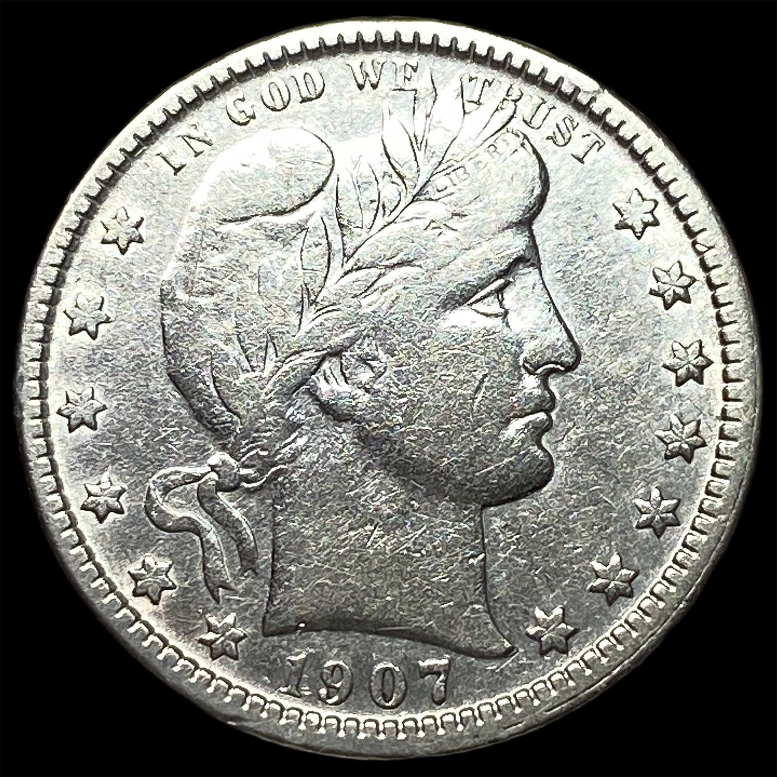 1907-O Silver Barber Quarter UNCIRCULATED: 1907-O Silver Barber Quarter UNCIRCULATED