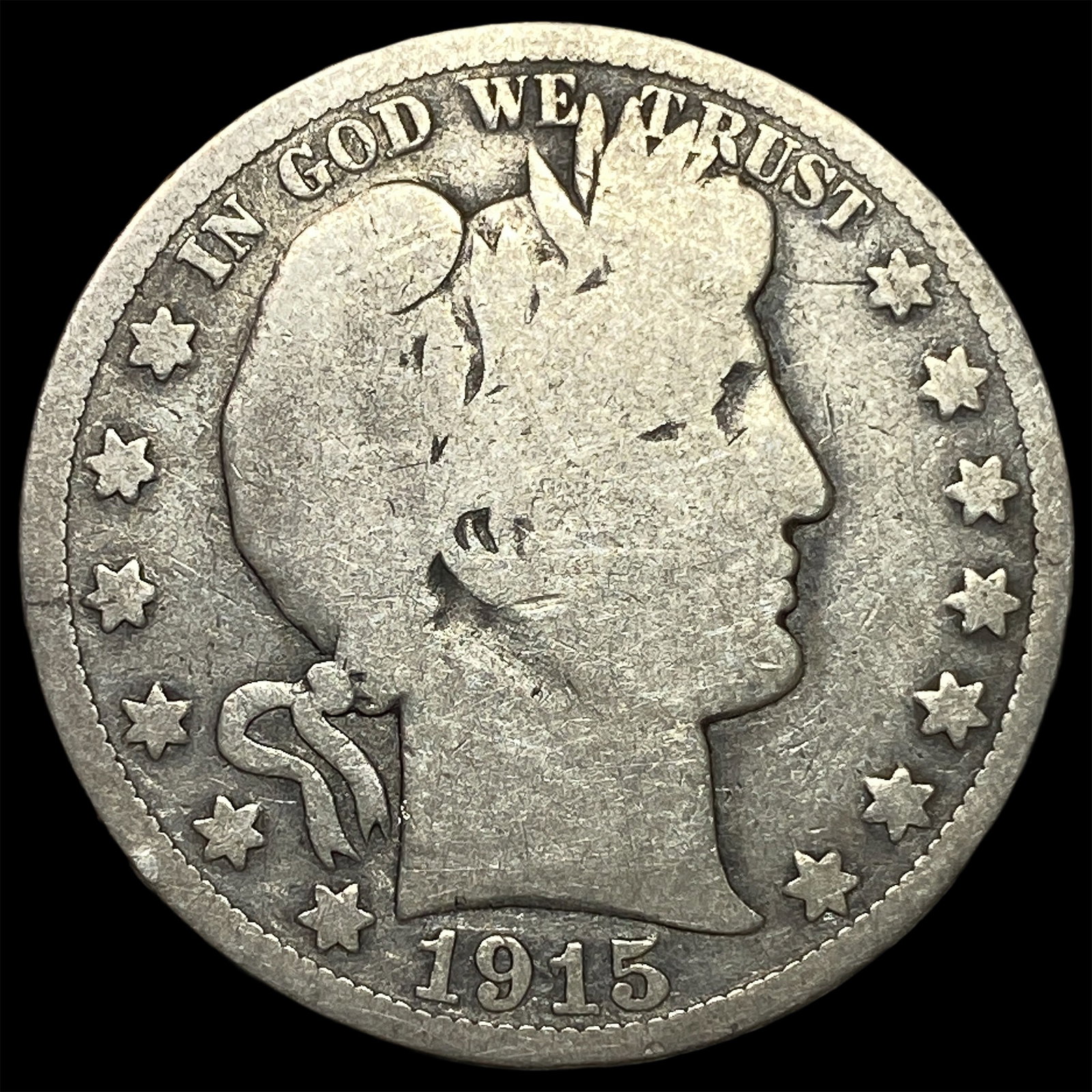 1915 Silver Barber Half Dollar LIGHTLY CIRCULATED: 1915 Silver Barber Half Dollar LIGHTLY CIRCULATED