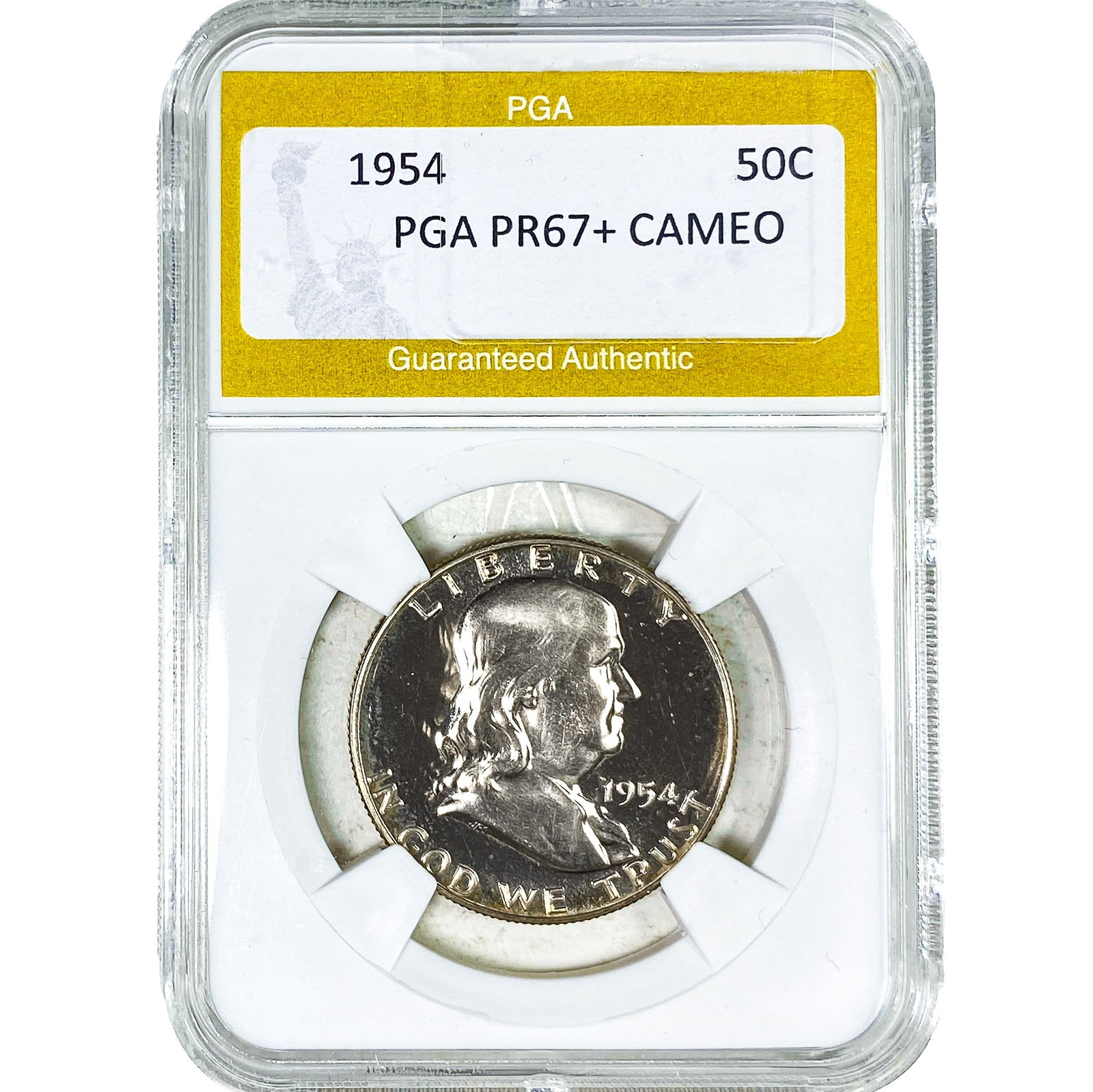 1954 Franklin Half Dollar PGA PR67+ CAMEO: 1954 Franklin Half Dollar PGA PR67+ CAMEO