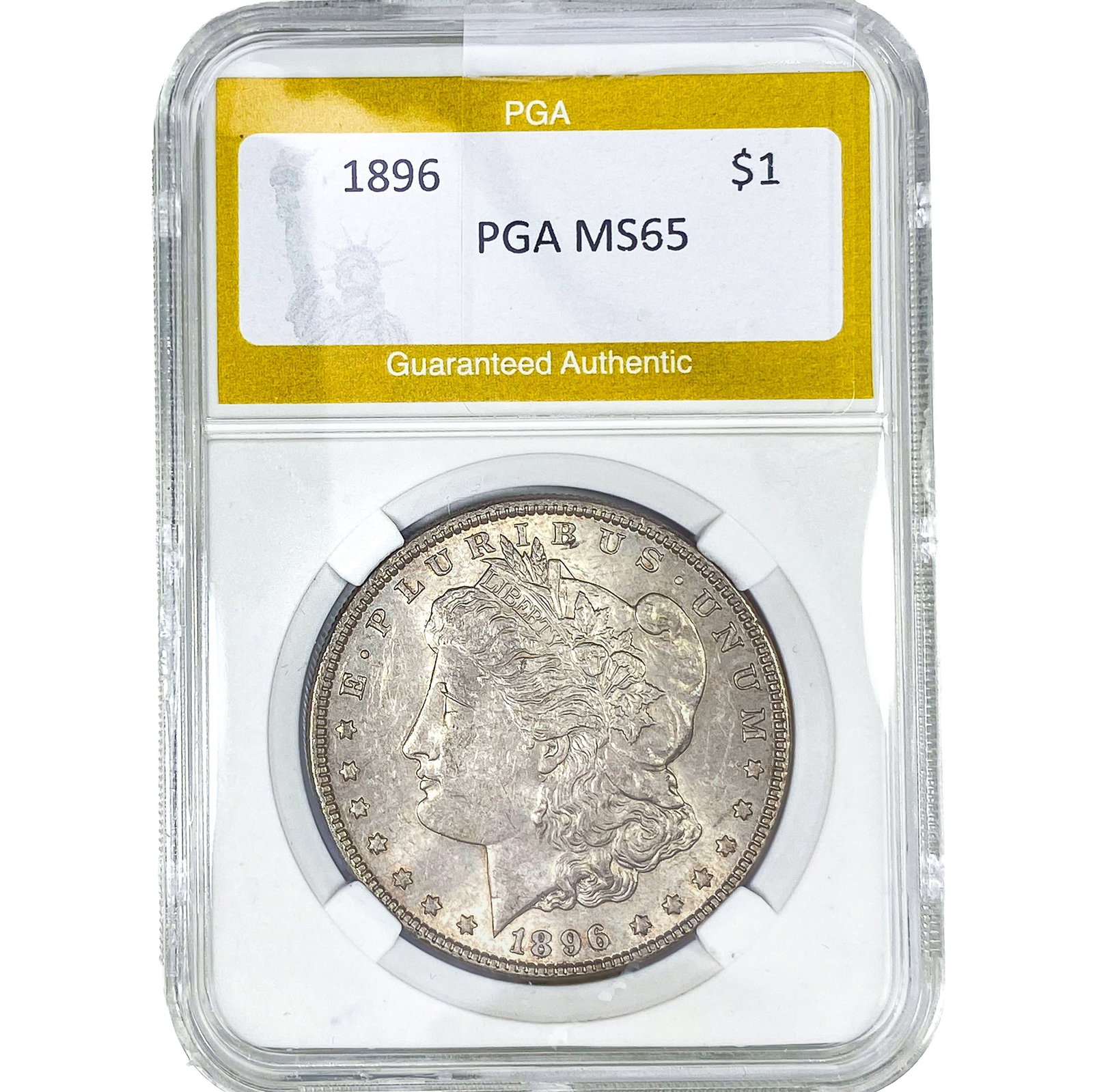 1896 Morgan Silver Dollar PGA MS65: 1896 Morgan Silver Dollar PGA MS65