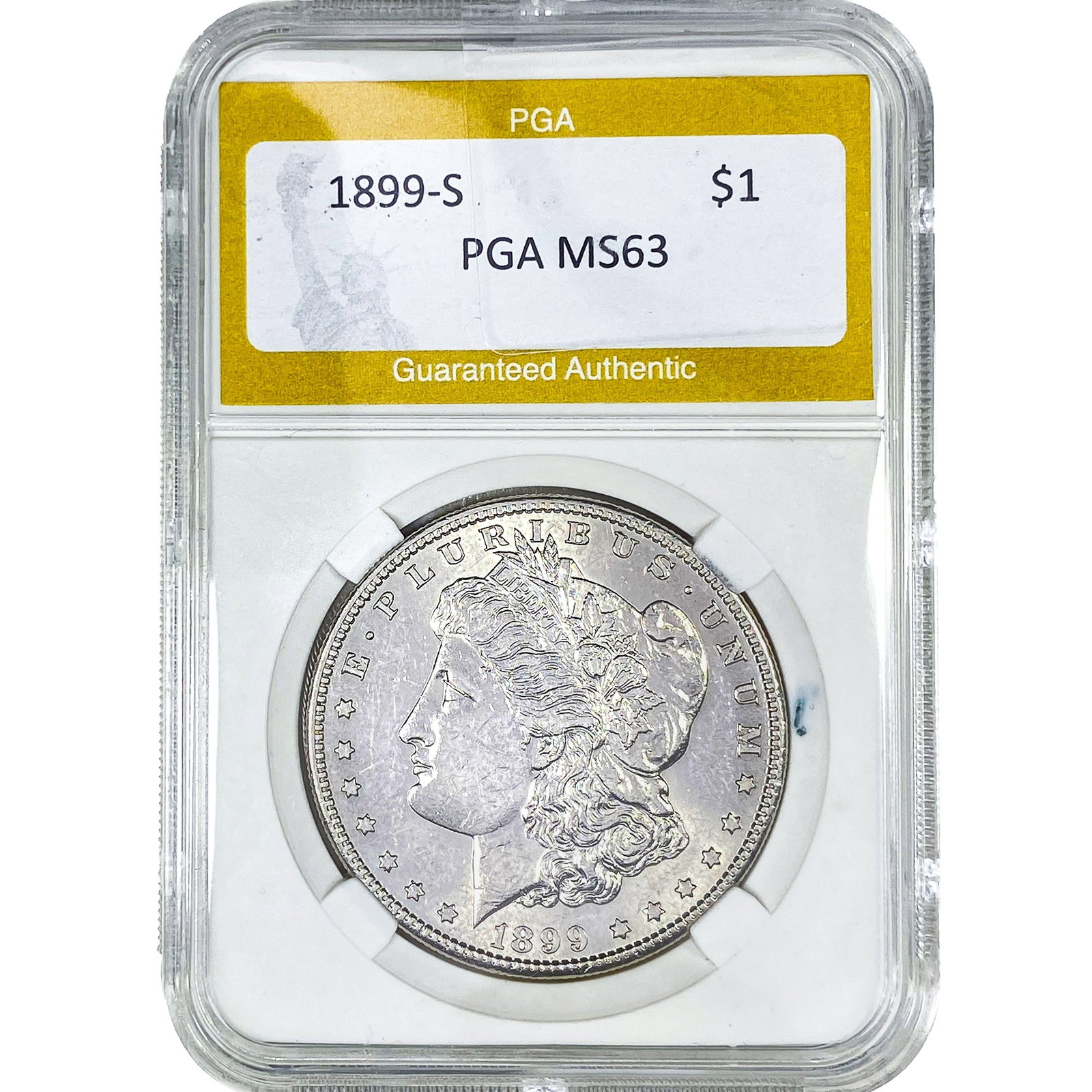 1883-S Morgan Silver Dollar PGA MS63: 1883-S Morgan Silver Dollar PGA MS63