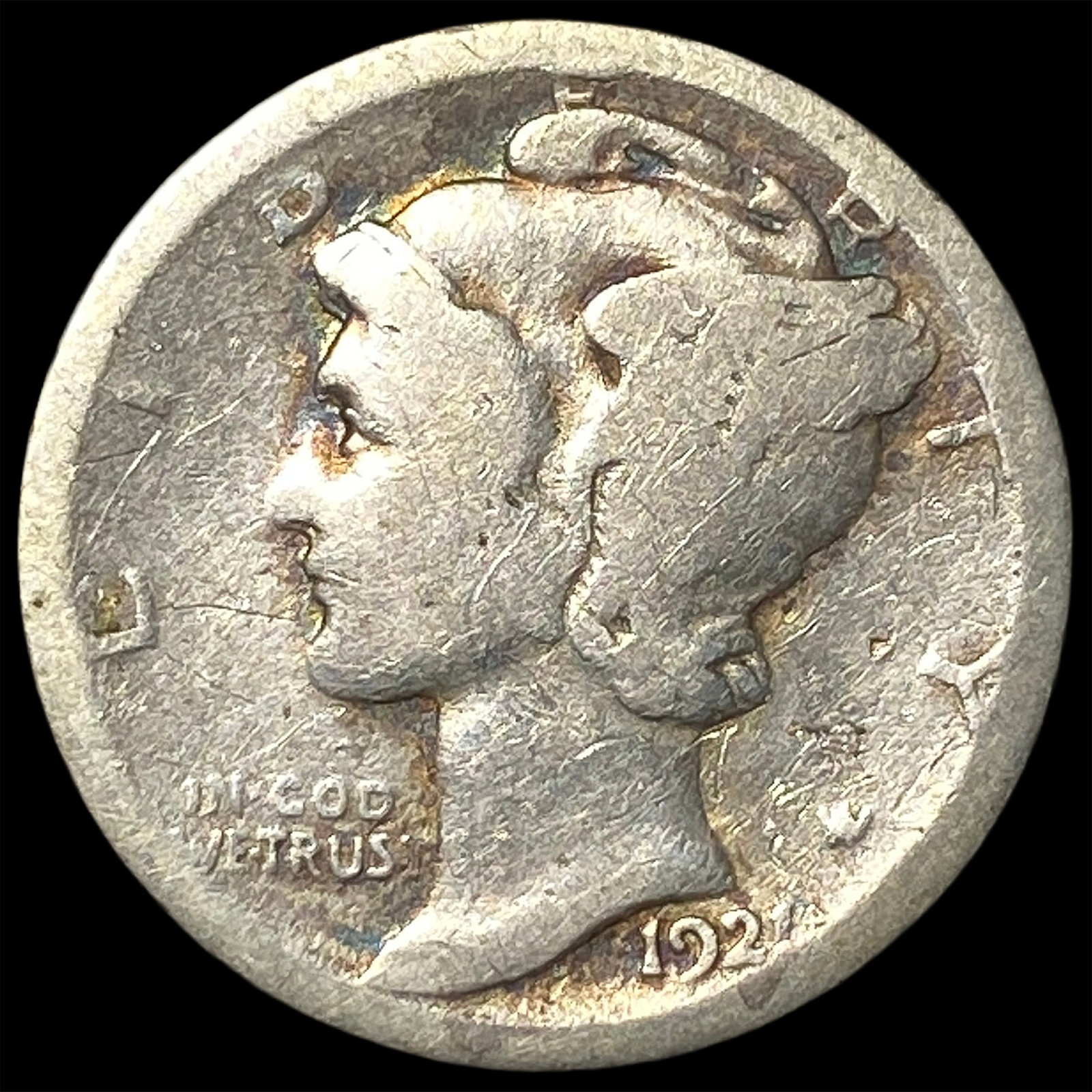 1921-D Silver Mercury Dime NICELY CIRCULATED: 1921-D Silver Mercury Dime NICELY CIRCULATED