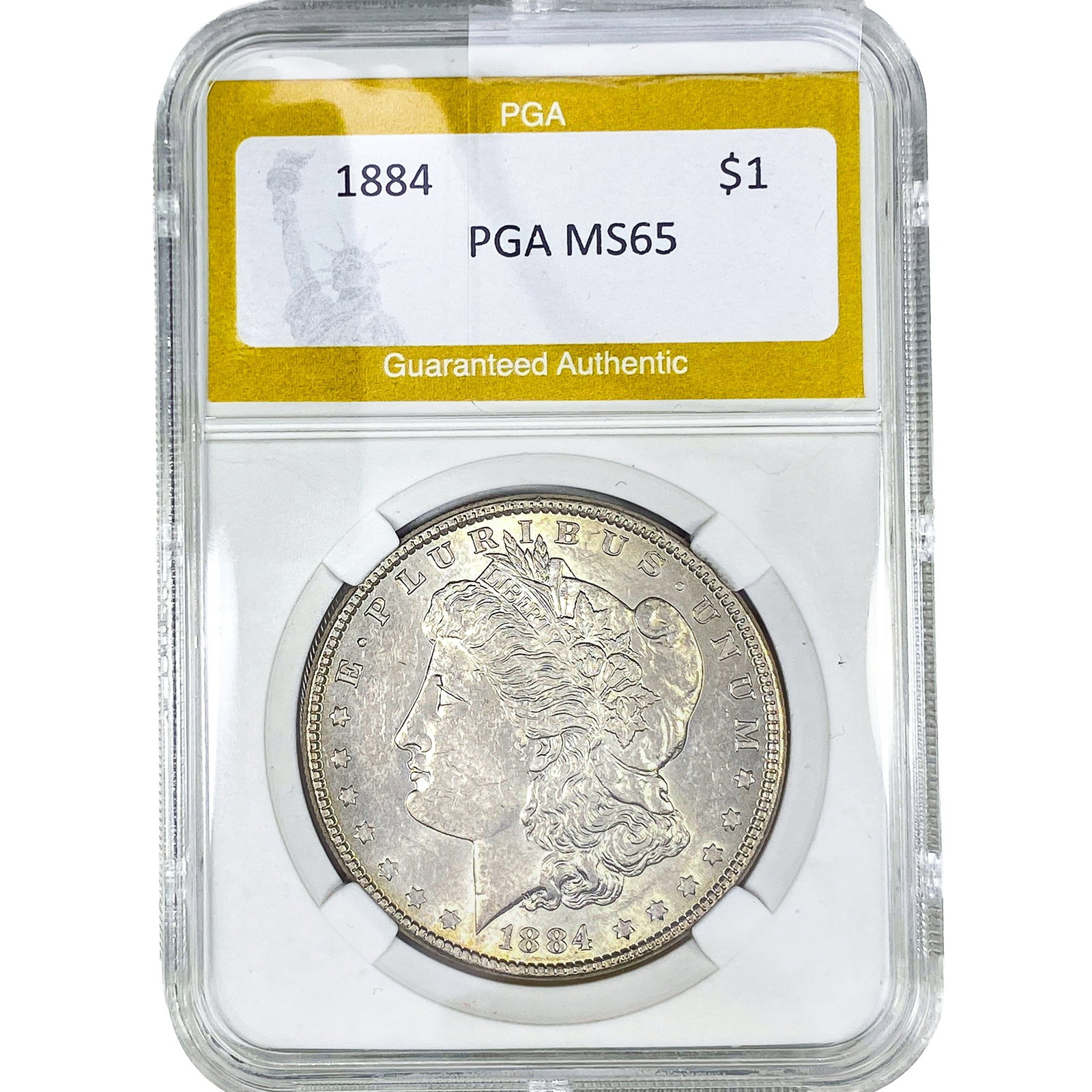 1884 Morgan Silver Dollar PGA MS65: 1884 Morgan Silver Dollar PGA MS65