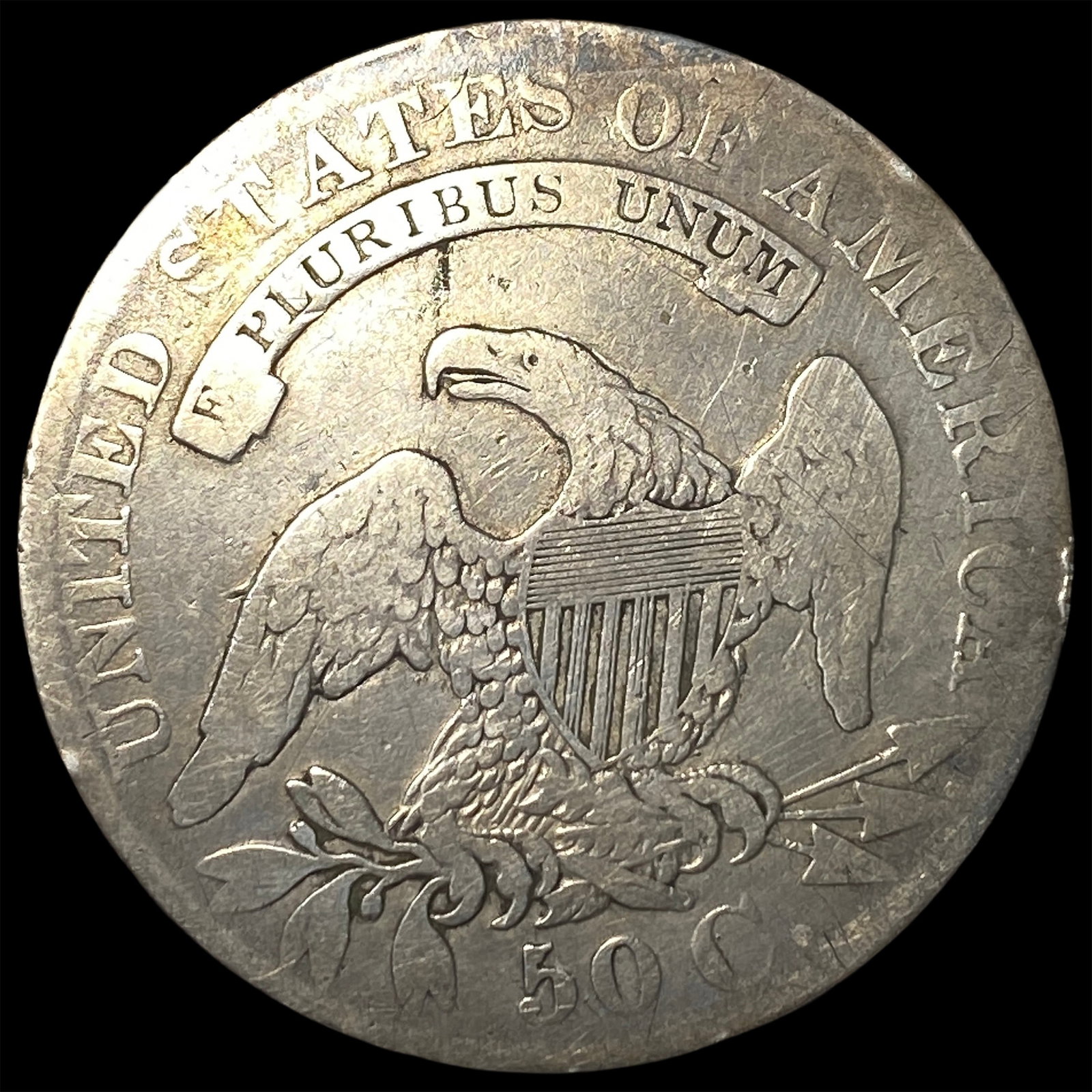 1829 Capped Bust Half Dollar LIGHTLY CIRCULATED - 2