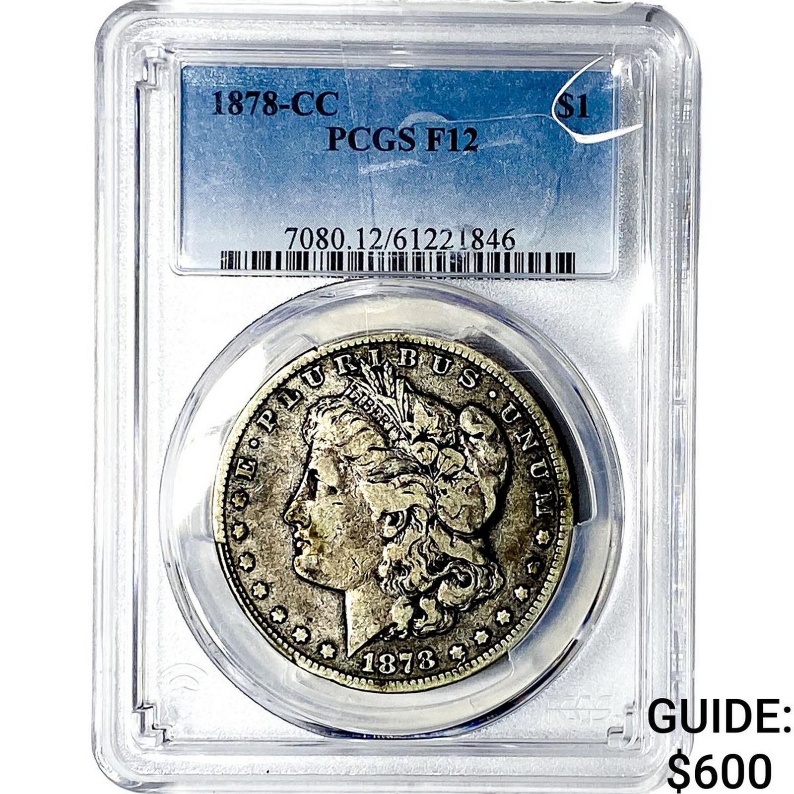1878-CC Morgan Silver Dollar PCGS F12: 1878-CC Morgan Silver Dollar PCGS F12