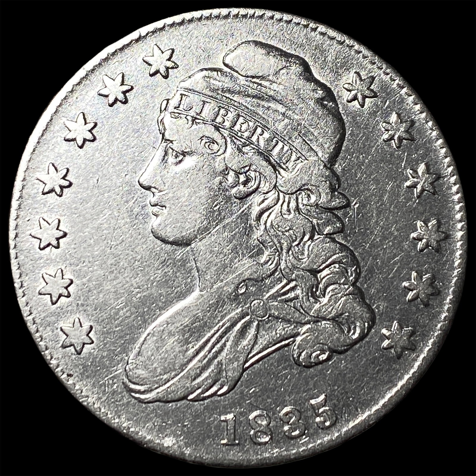 1835 Silver Capped Bust Half Dollar CHOICE AU (1 of 2)