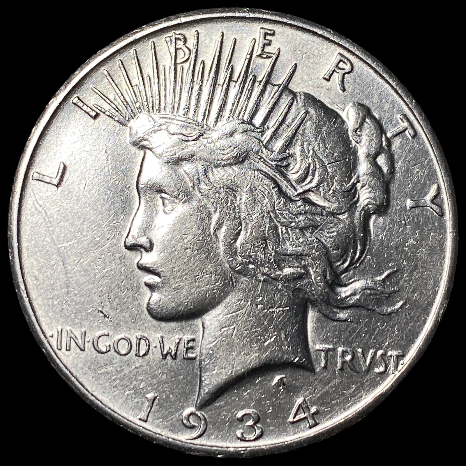 1934-S Silver Peace Dollar CLOSELY UNCIRCULATED (1 of 2)