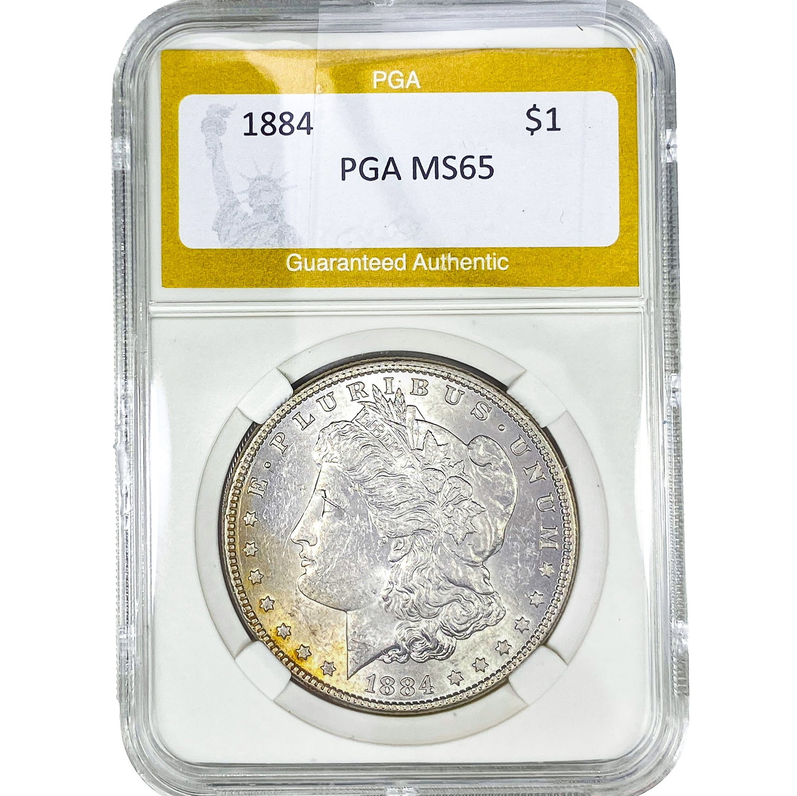 1884 Morgan Silver Dollar PGA MS65: 1884 Morgan Silver Dollar PGA MS65