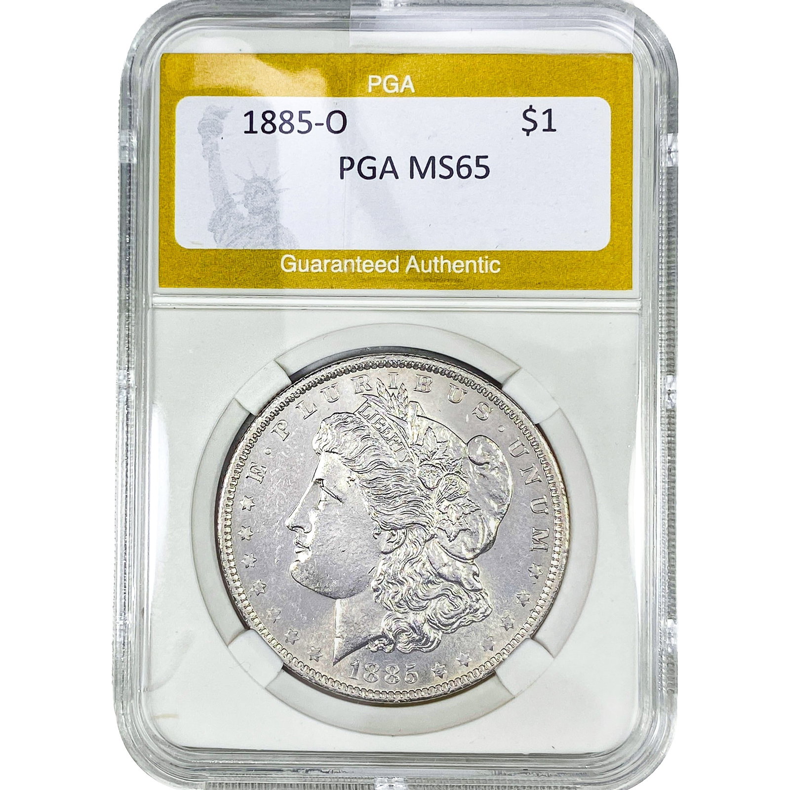 1885-O Morgan Silver Dollar PGA MS65