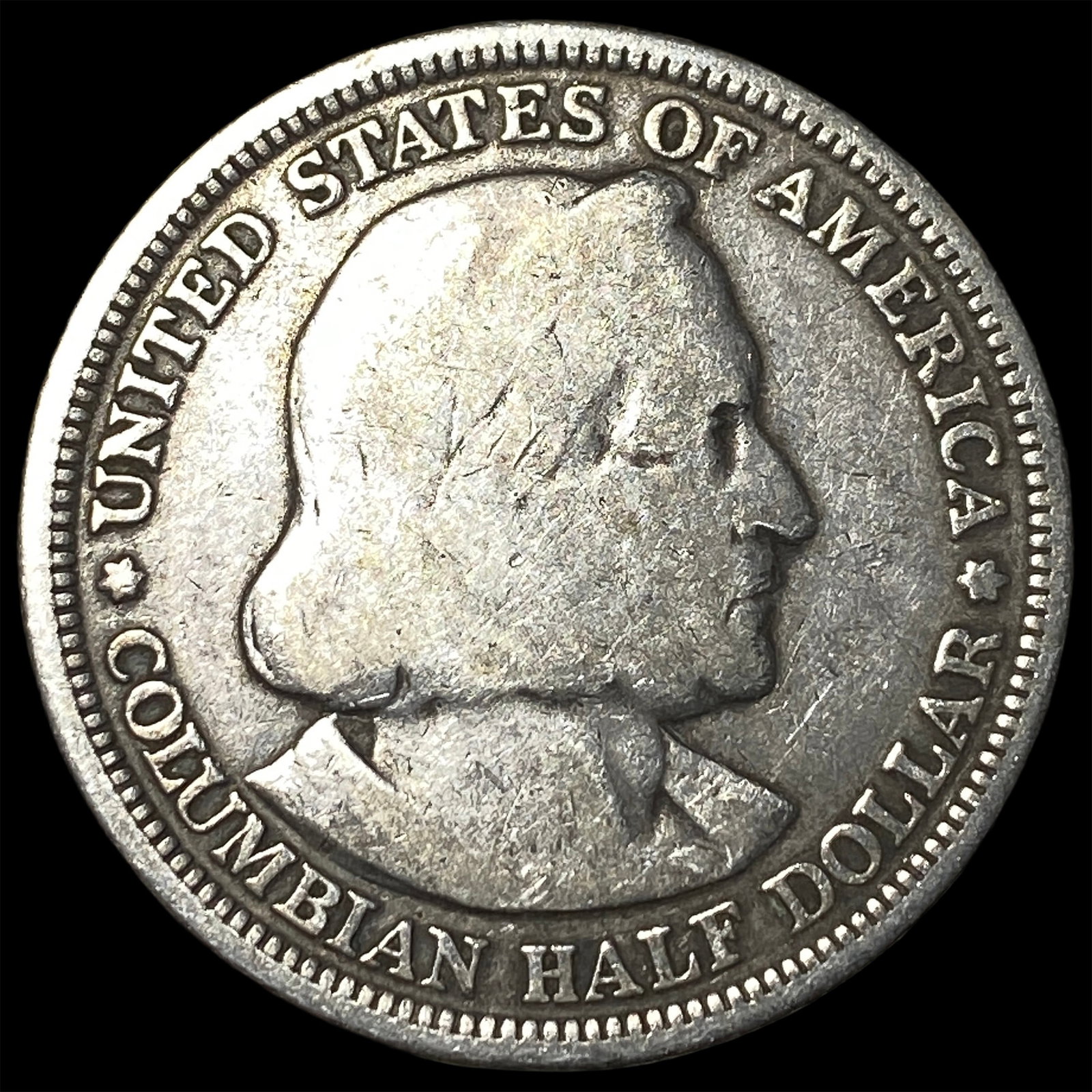 1893 Silver Columbian Expo Half Dollar NEARLY UNCIRCULATED (1 of 2)
