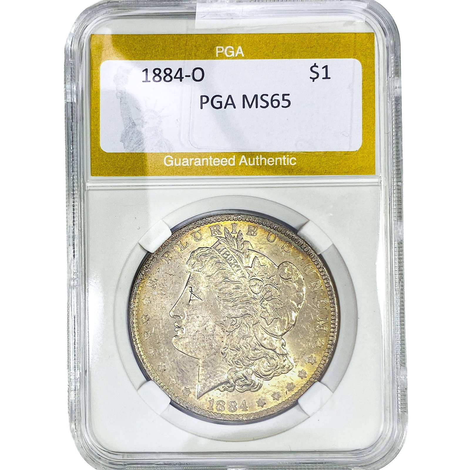 1884-O Morgan Silver Dollar PGA MS65: 1884-O Morgan Silver Dollar PGA MS65