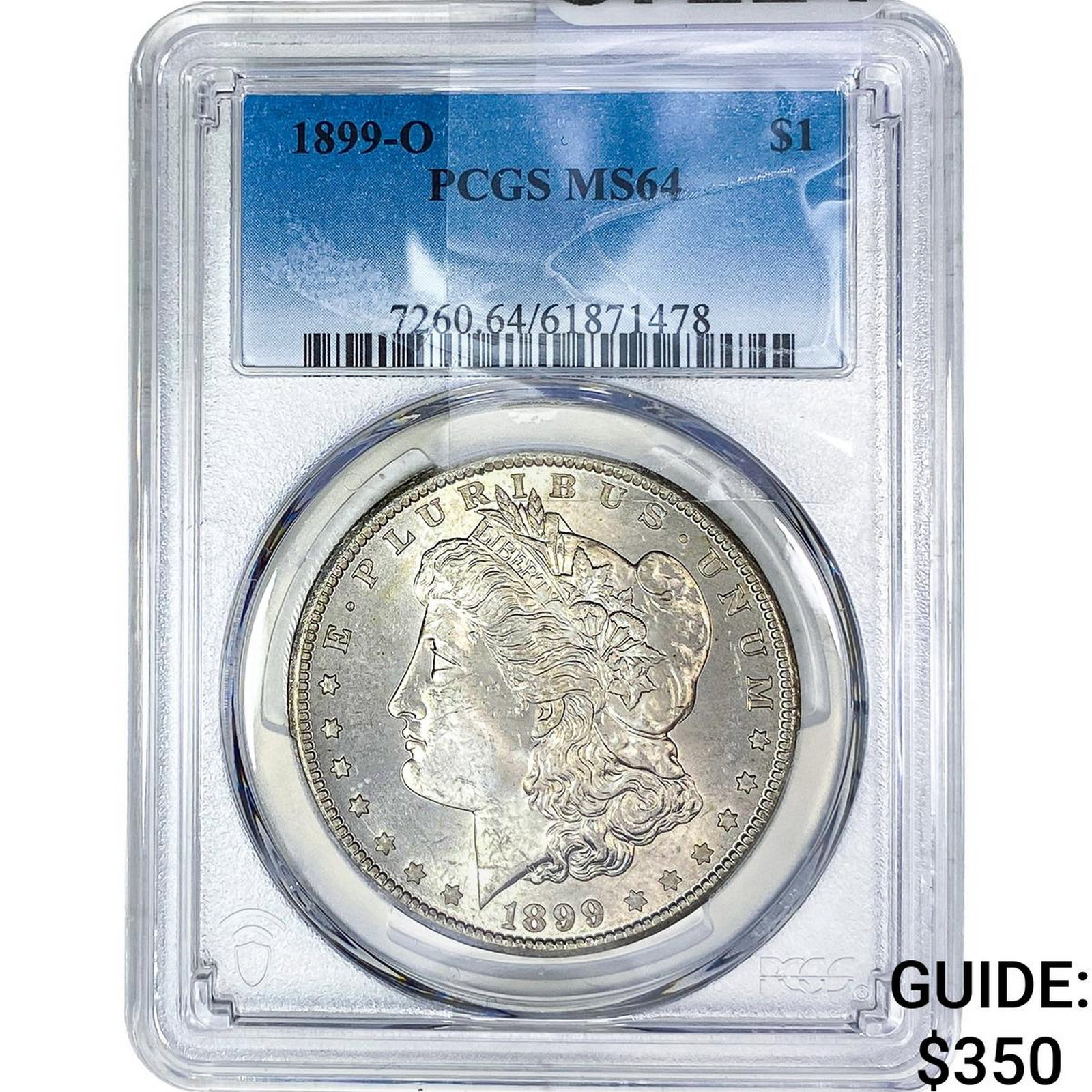1899-O Morgan Silver Dollar PCGS MS64: 1899-O Morgan Silver Dollar PCGS MS64