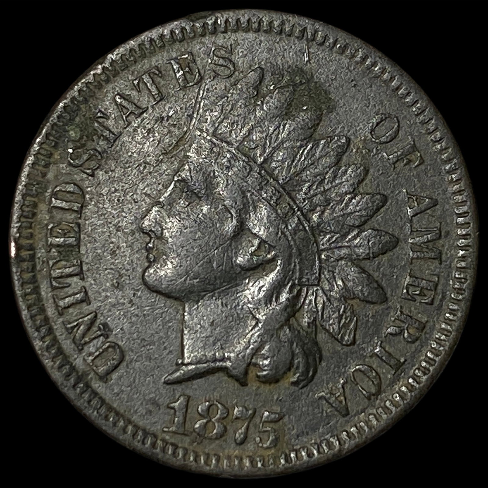 1875 Indian Head Cent CLOSELY UNCIRCULATED (1 of 2)