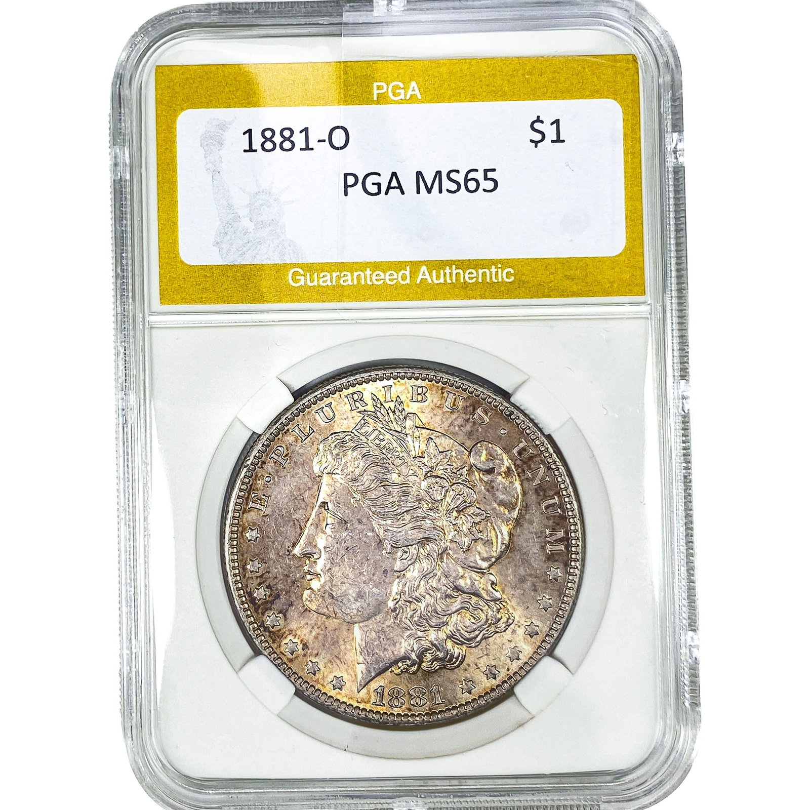 1881-O Morgan Silver Dollar PGA MS65: 1881-O Morgan Silver Dollar PGA MS65